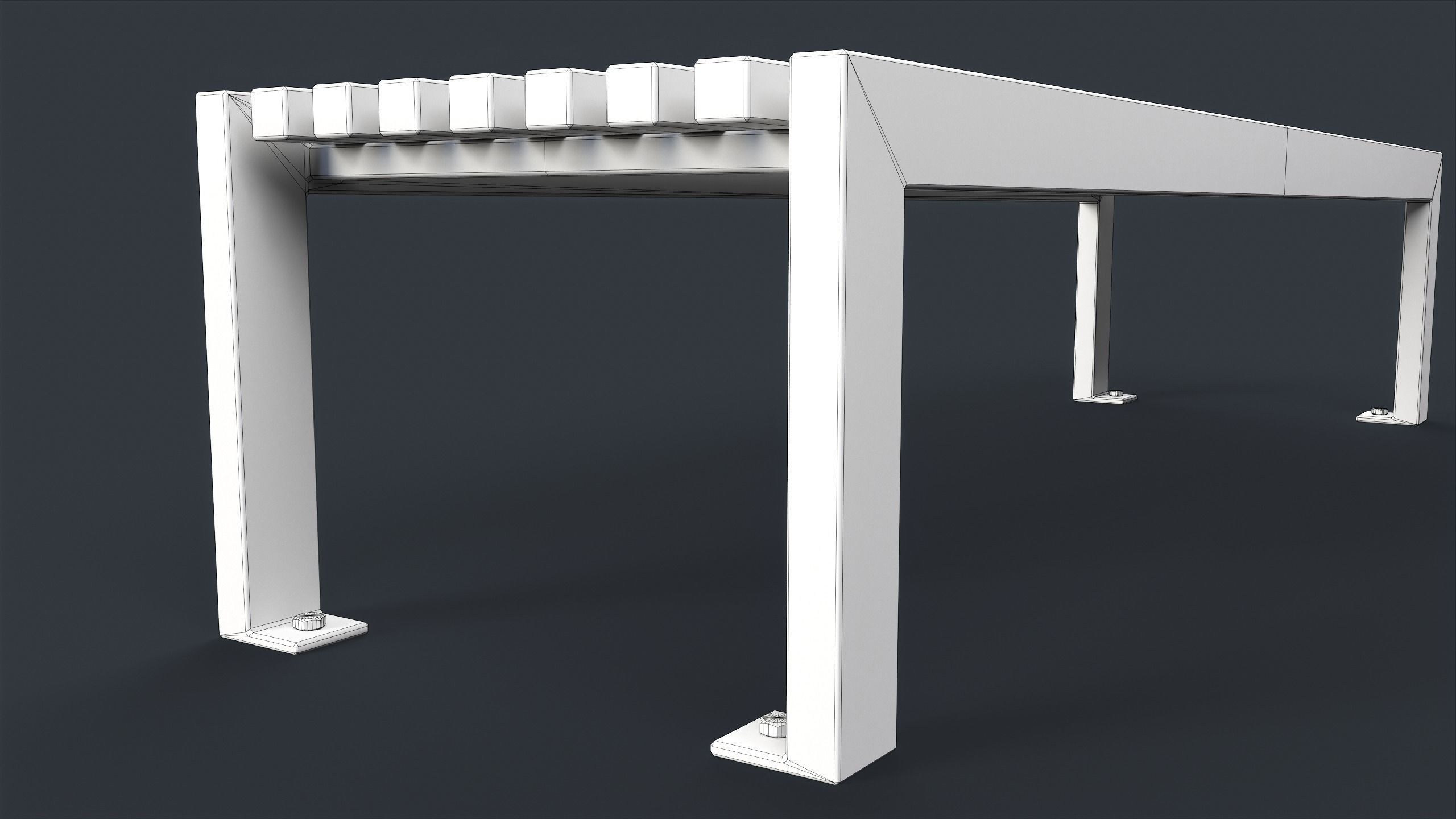 3D model Modern Outdoor Bench 20 PBR Game Ready VR / AR / low-poly ...