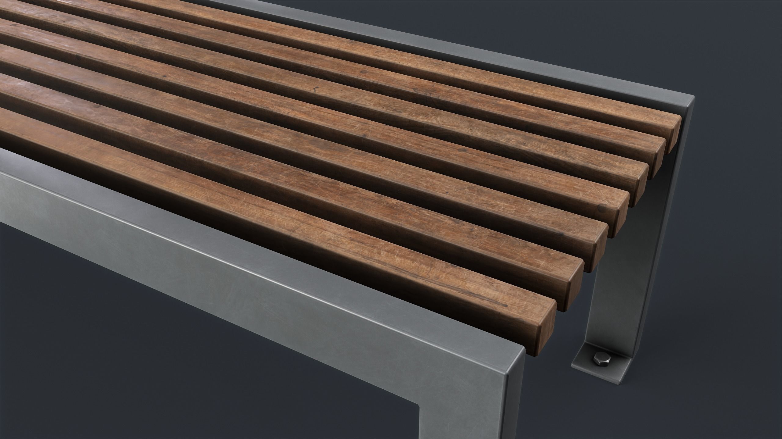3D model Modern Outdoor Bench 20 PBR Game Ready VR / AR / low-poly ...