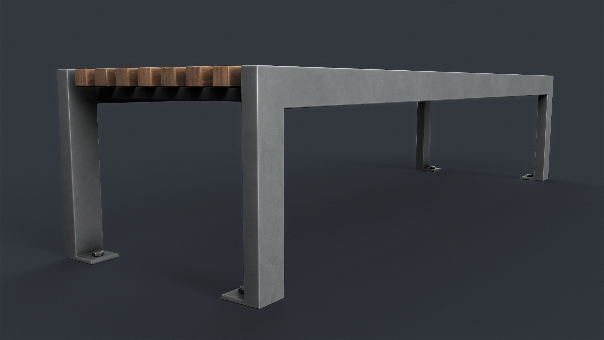 3D model Modern Outdoor Bench 20 PBR Game Ready VR / AR / low-poly ...