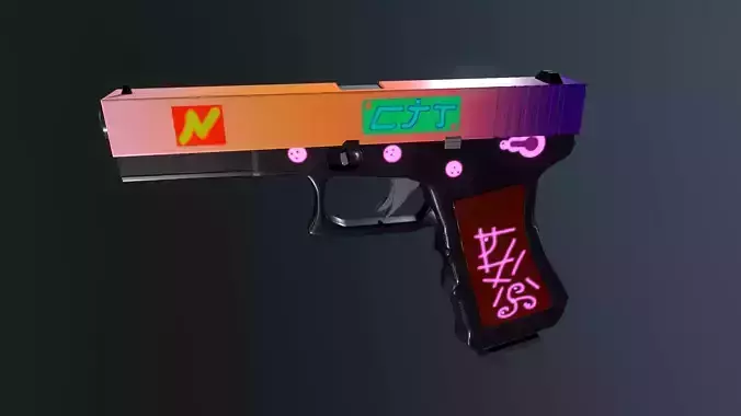handpainted glock-17