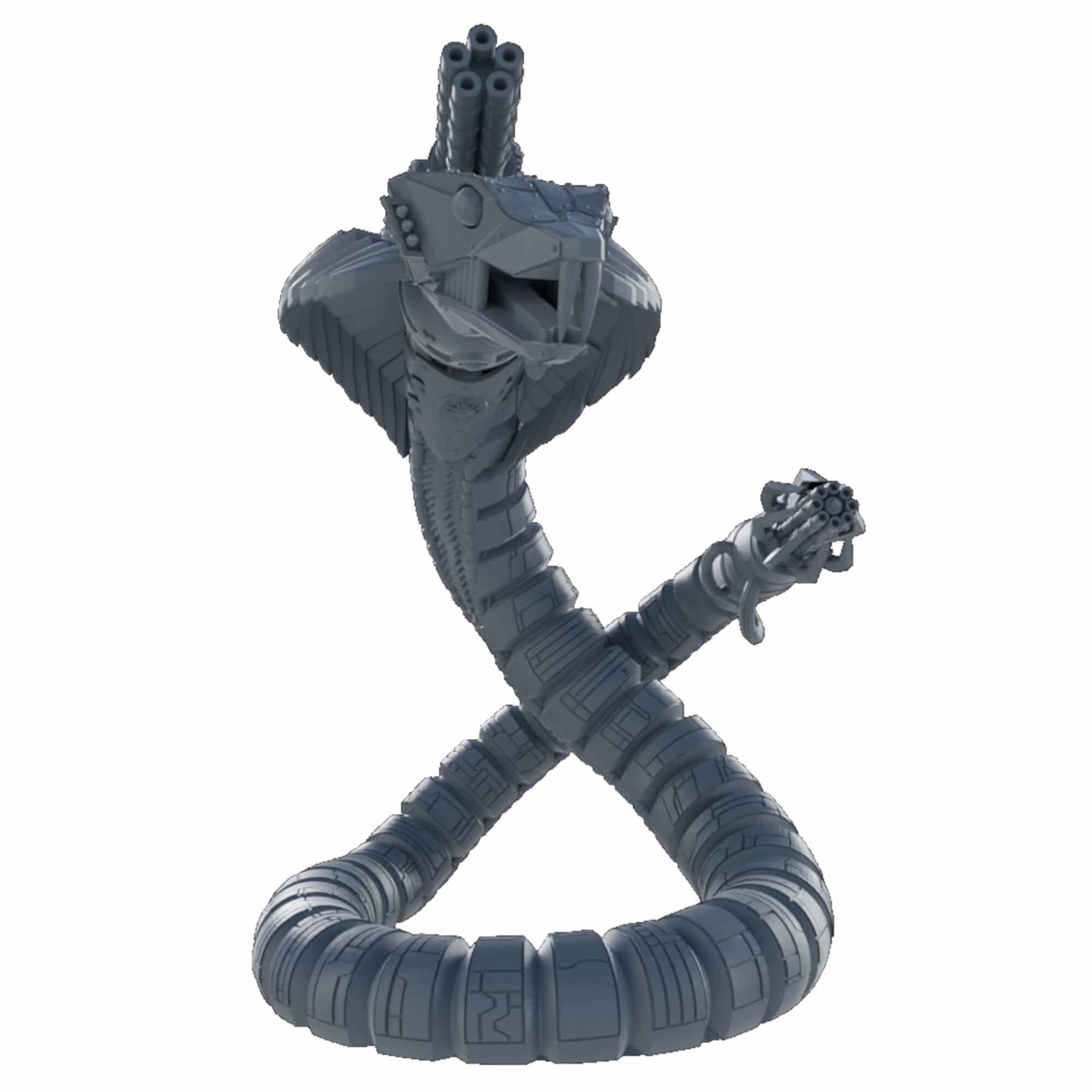 Cyber Snakes and Worms Sci Fi Mech With Optional Weapons 3D print model_11