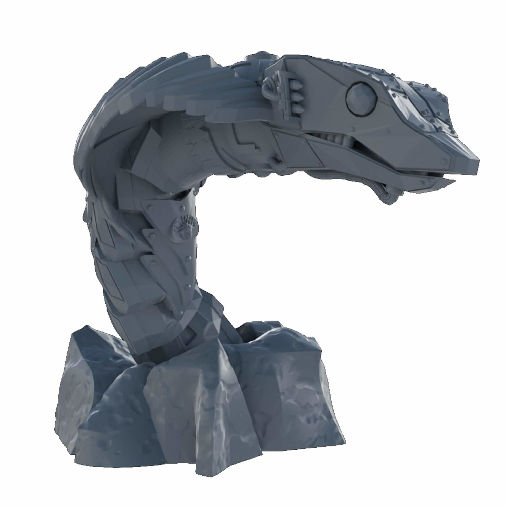 Cyber Snakes and Worms Sci Fi Mech With Optional Weapons 3D print model_7