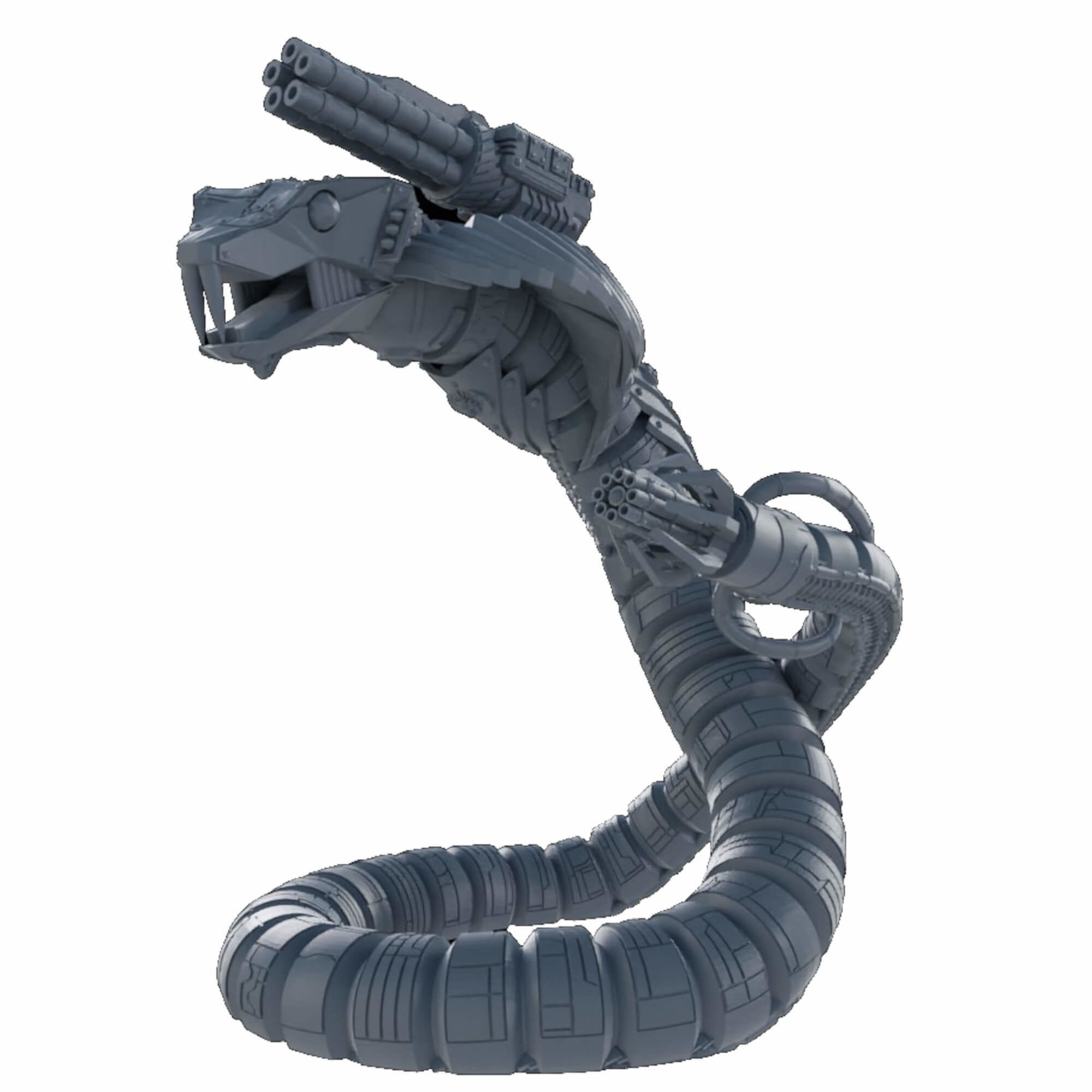 Cyber Snakes and Worms Sci Fi Mech With Optional Weapons 3D print model_20