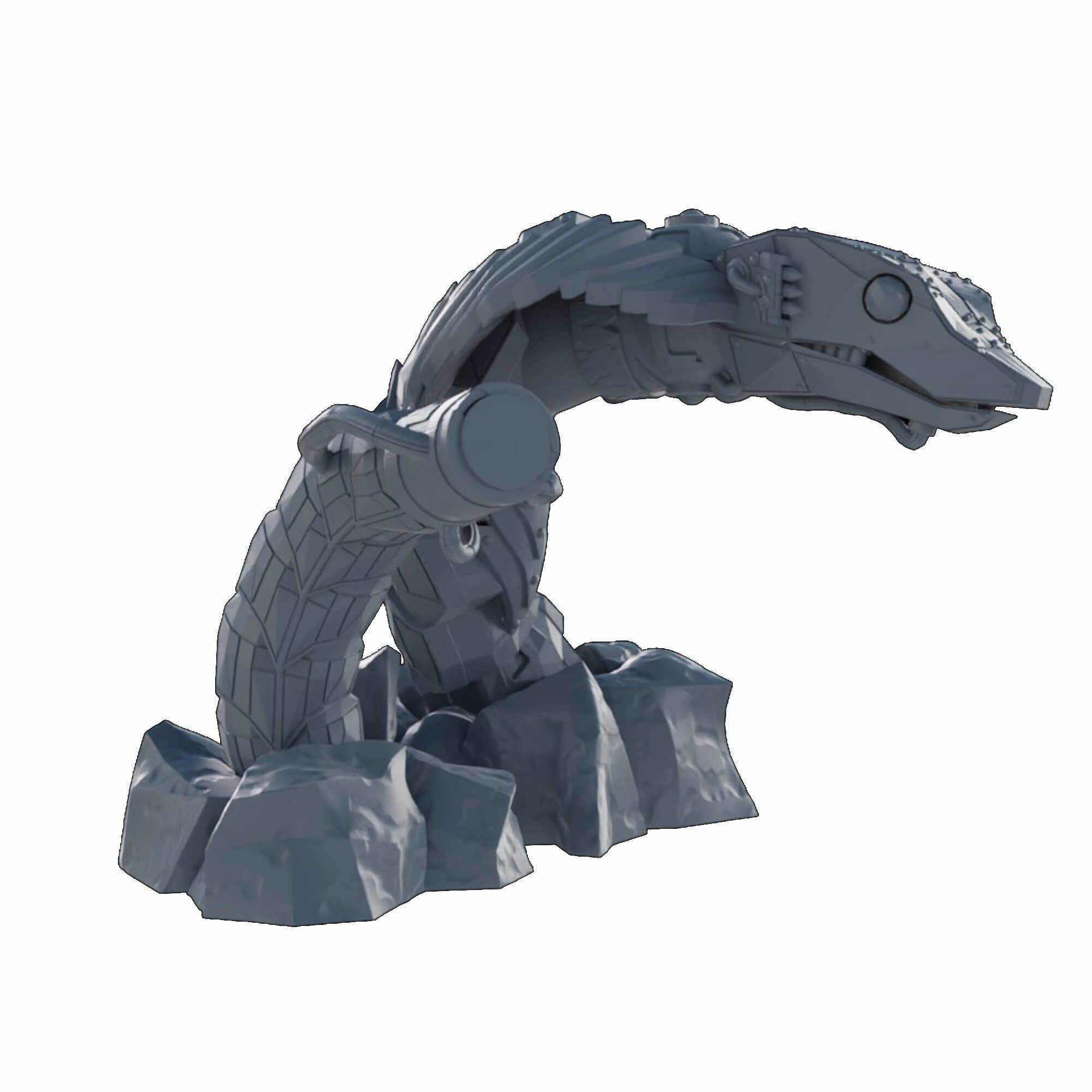 Cyber Snakes and Worms Sci Fi Mech With Optional Weapons 3D print model_15