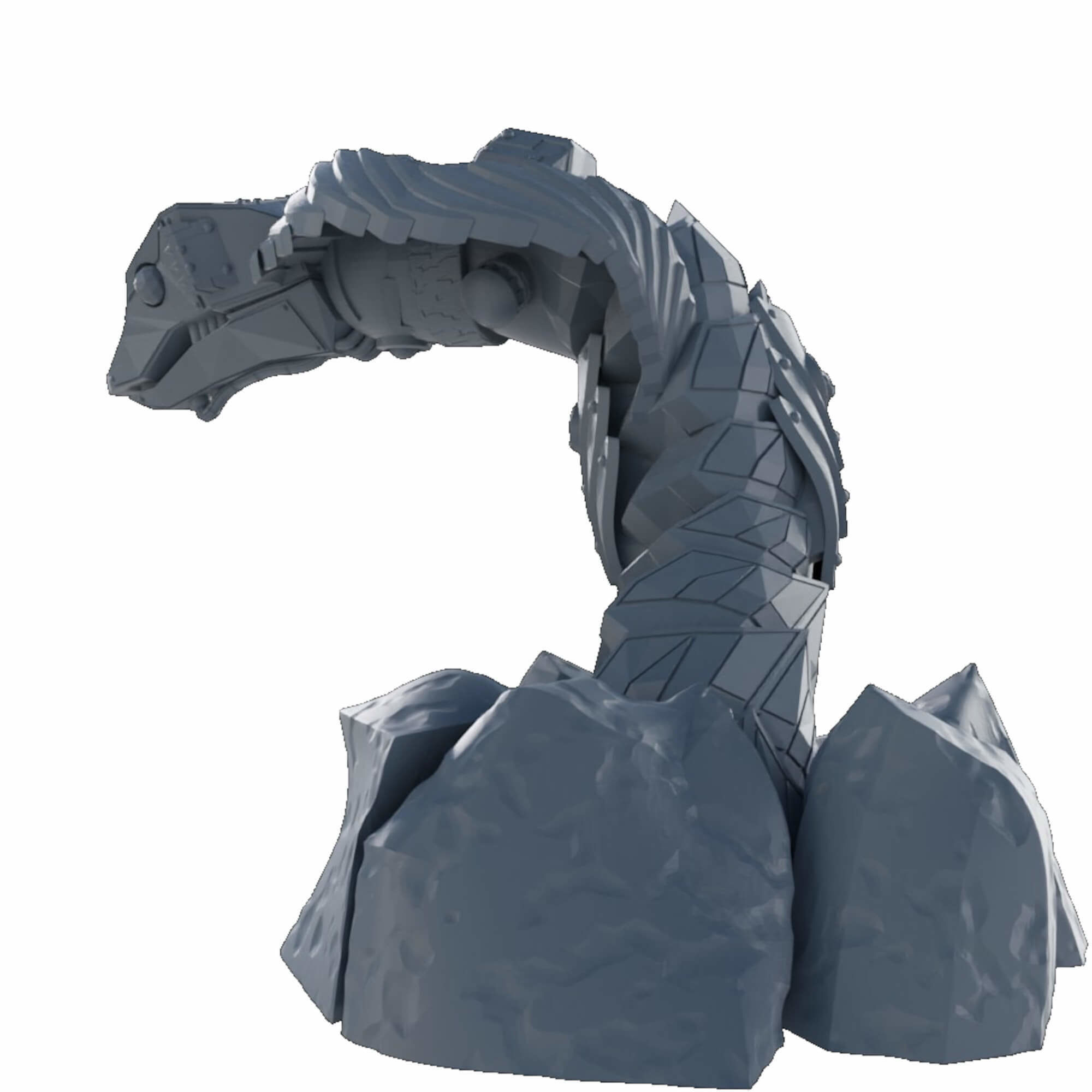 Cyber Snakes and Worms Sci Fi Mech With Optional Weapons 3D print model_9