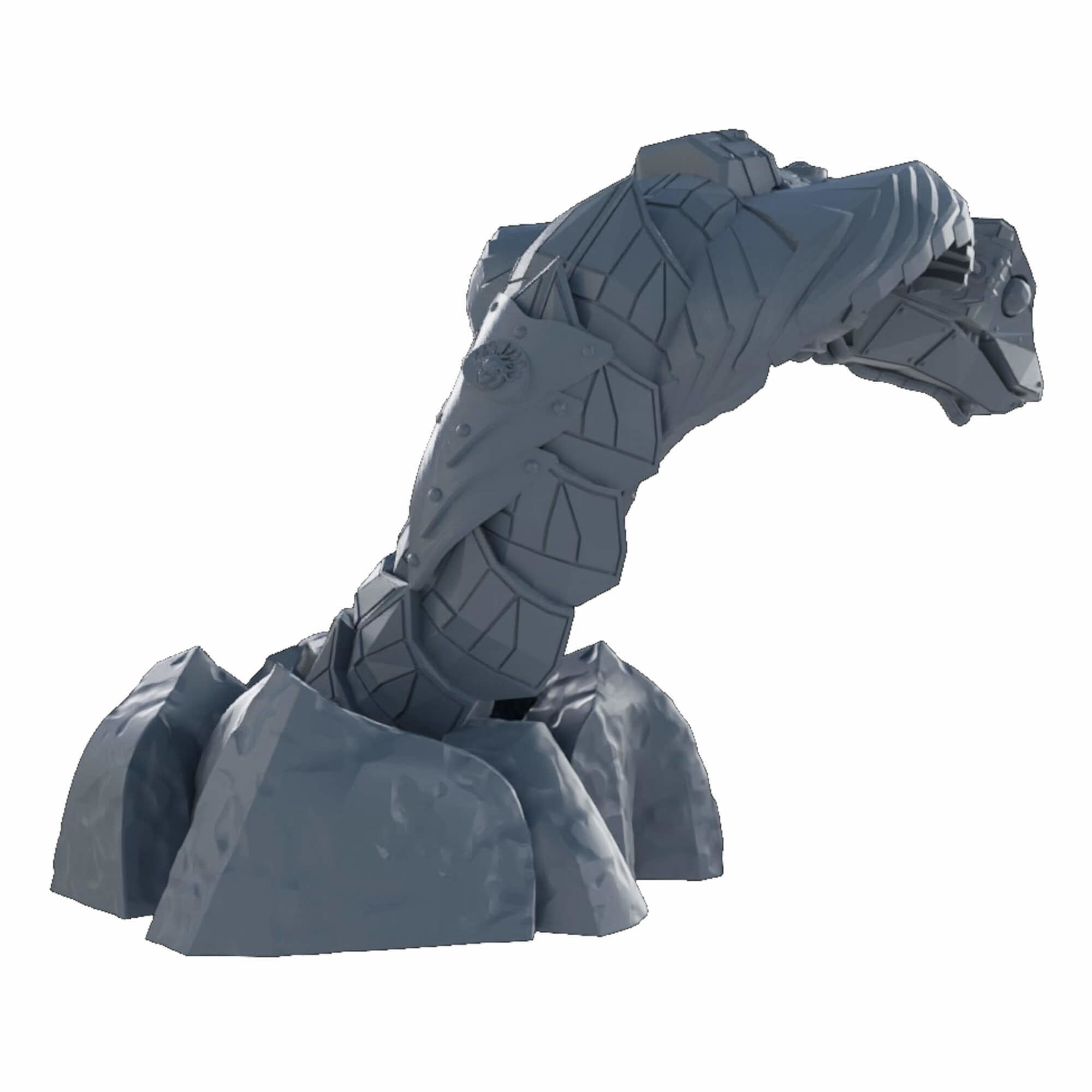 Cyber Snakes and Worms Sci Fi Mech With Optional Weapons 3D print model_8