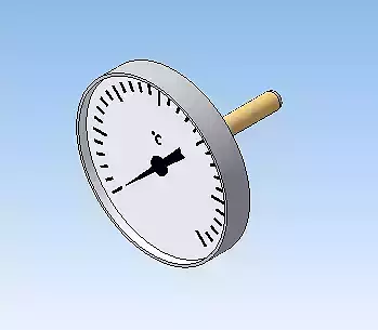 Thermometer d100 mm in a sleeve L50 mm