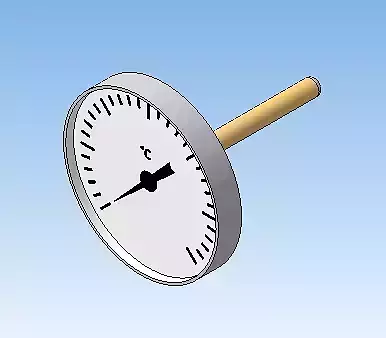 Thermometer d100 mm in a sleeve L80 mm