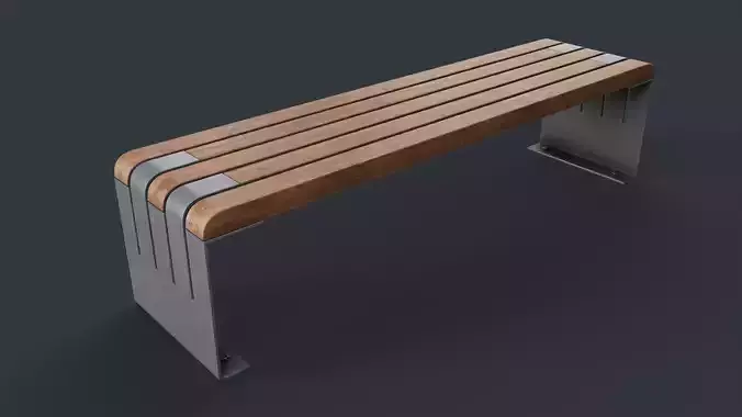 Modern Outdoor Bench 21 PBR Game Ready