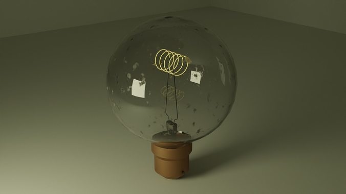Edison Light Bulb High Poly Free 3D model