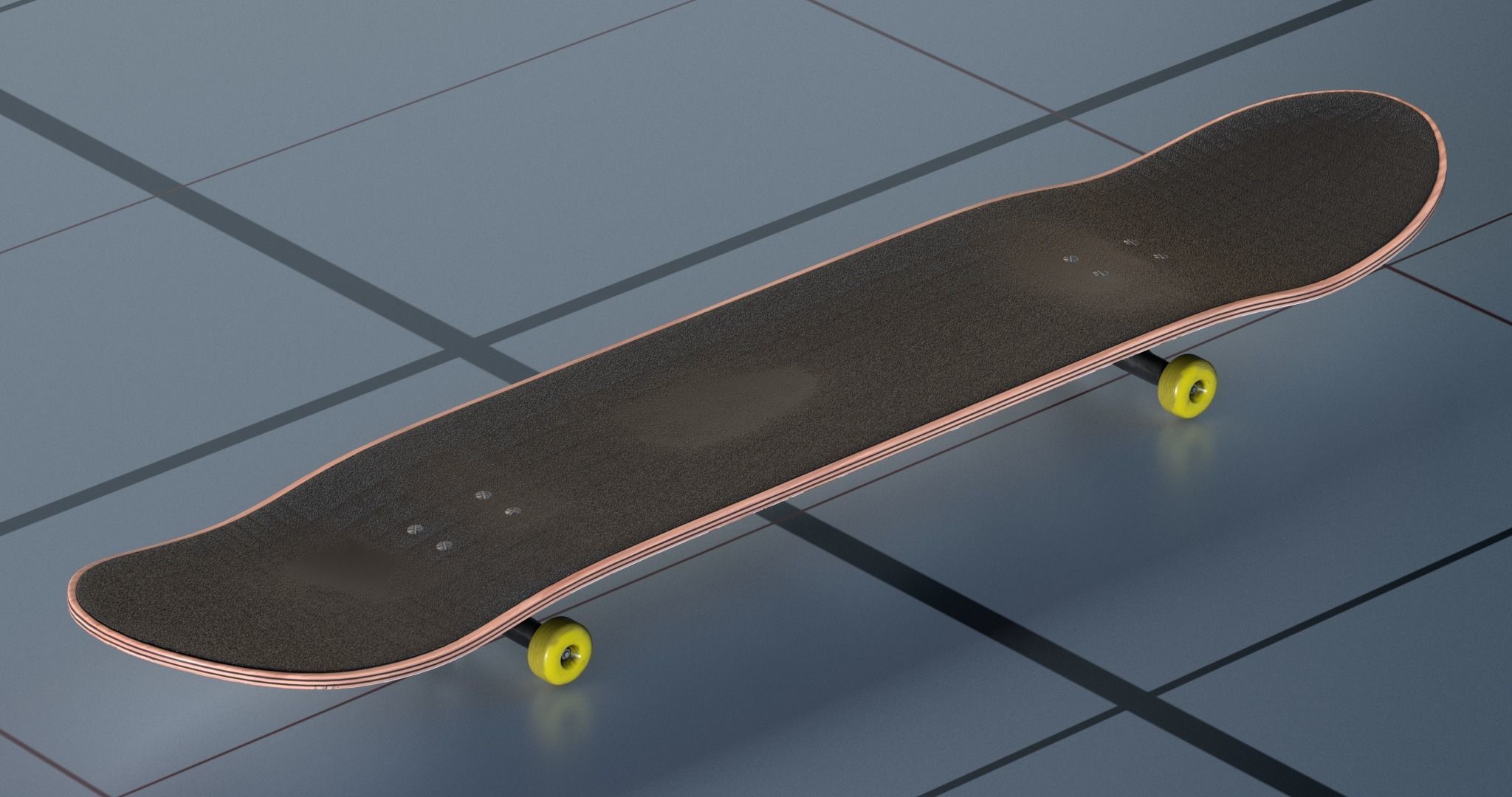 Skateboard PBR 3D model_3
