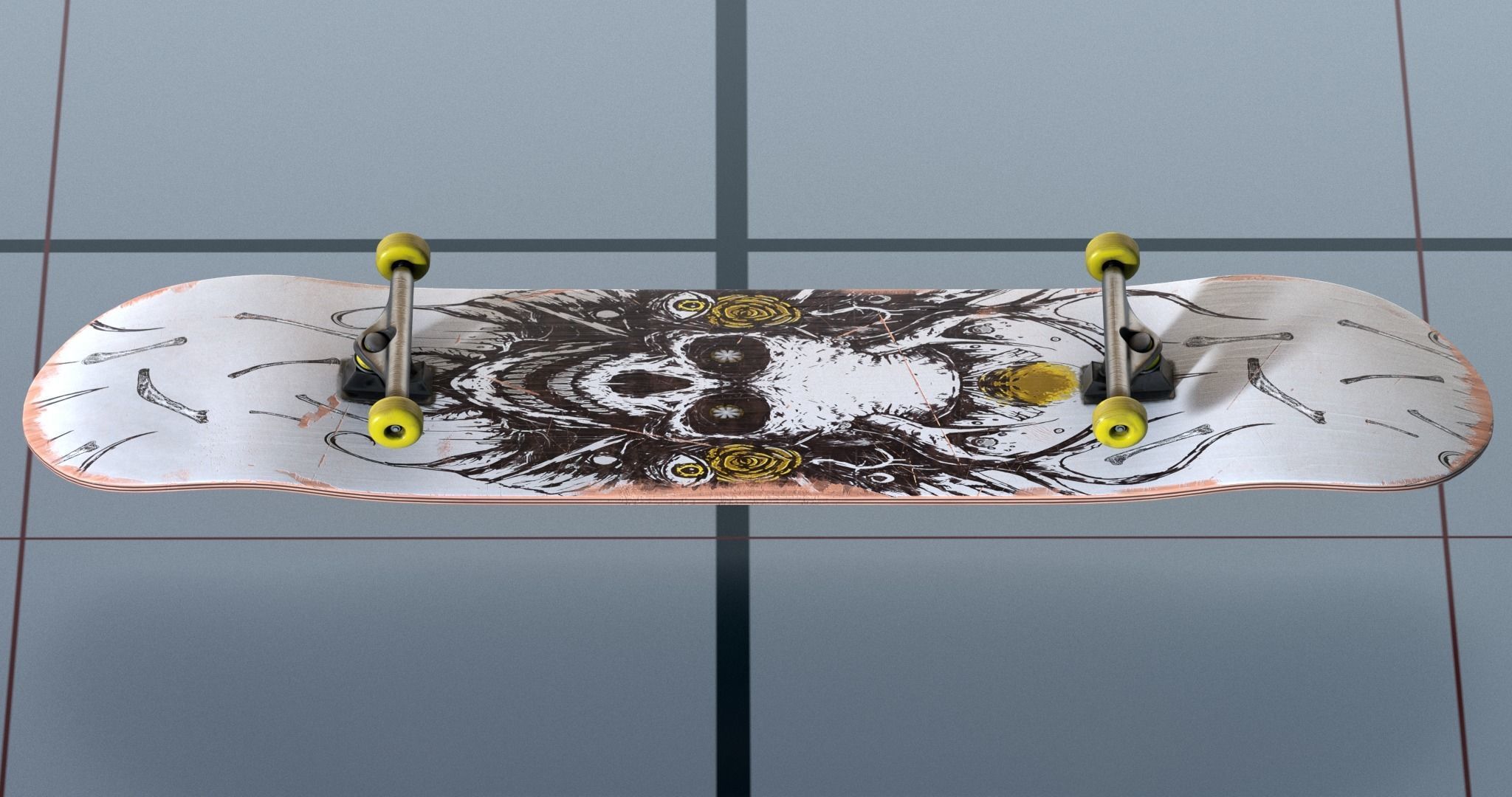 Skateboard PBR 3D model_6