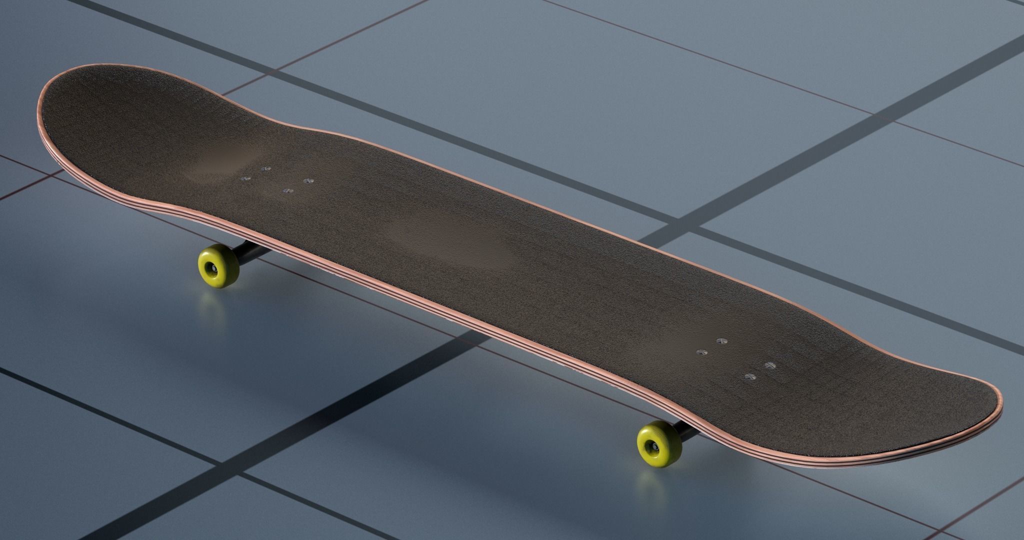 Skateboard PBR 3D model_1