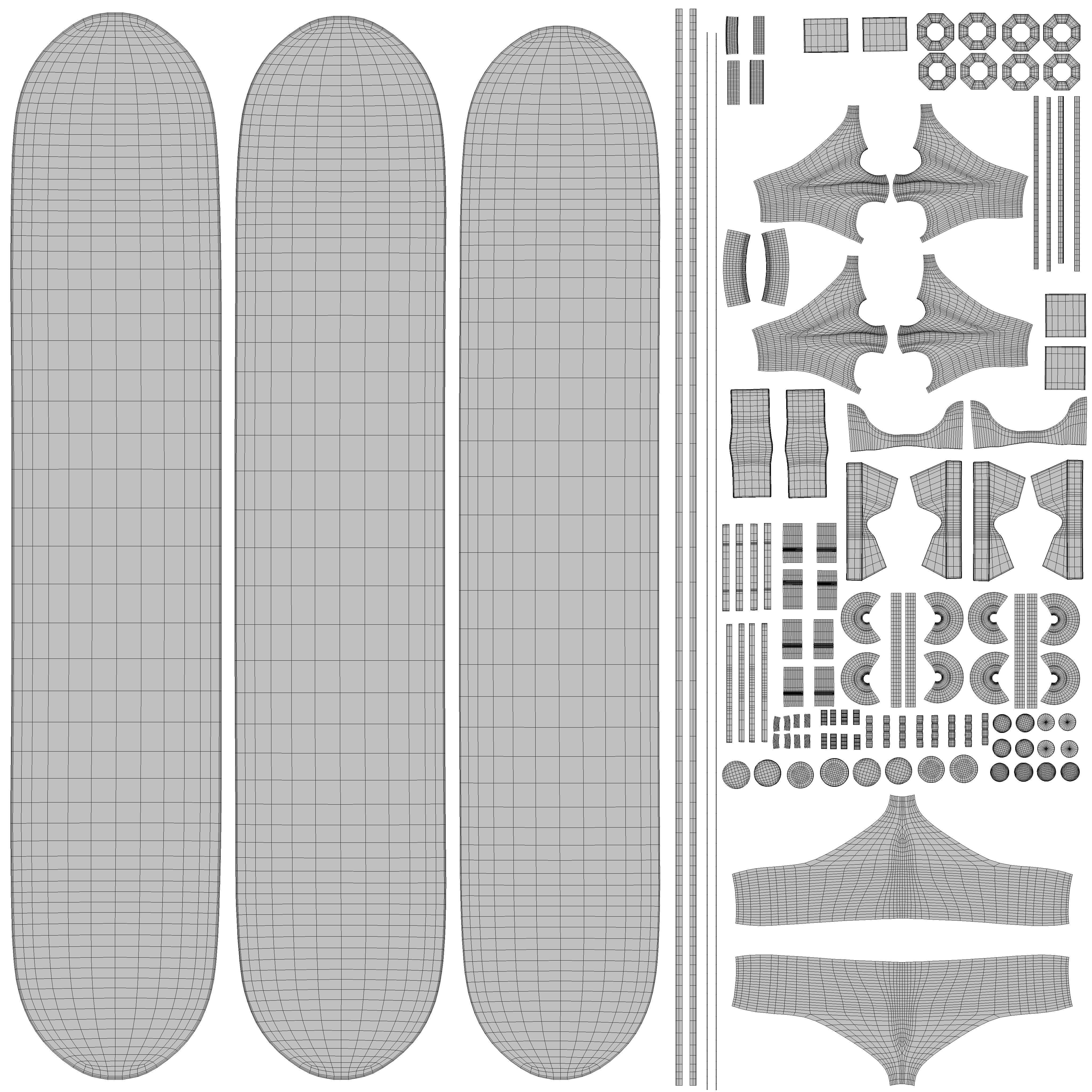 Skateboard PBR 3D model_12