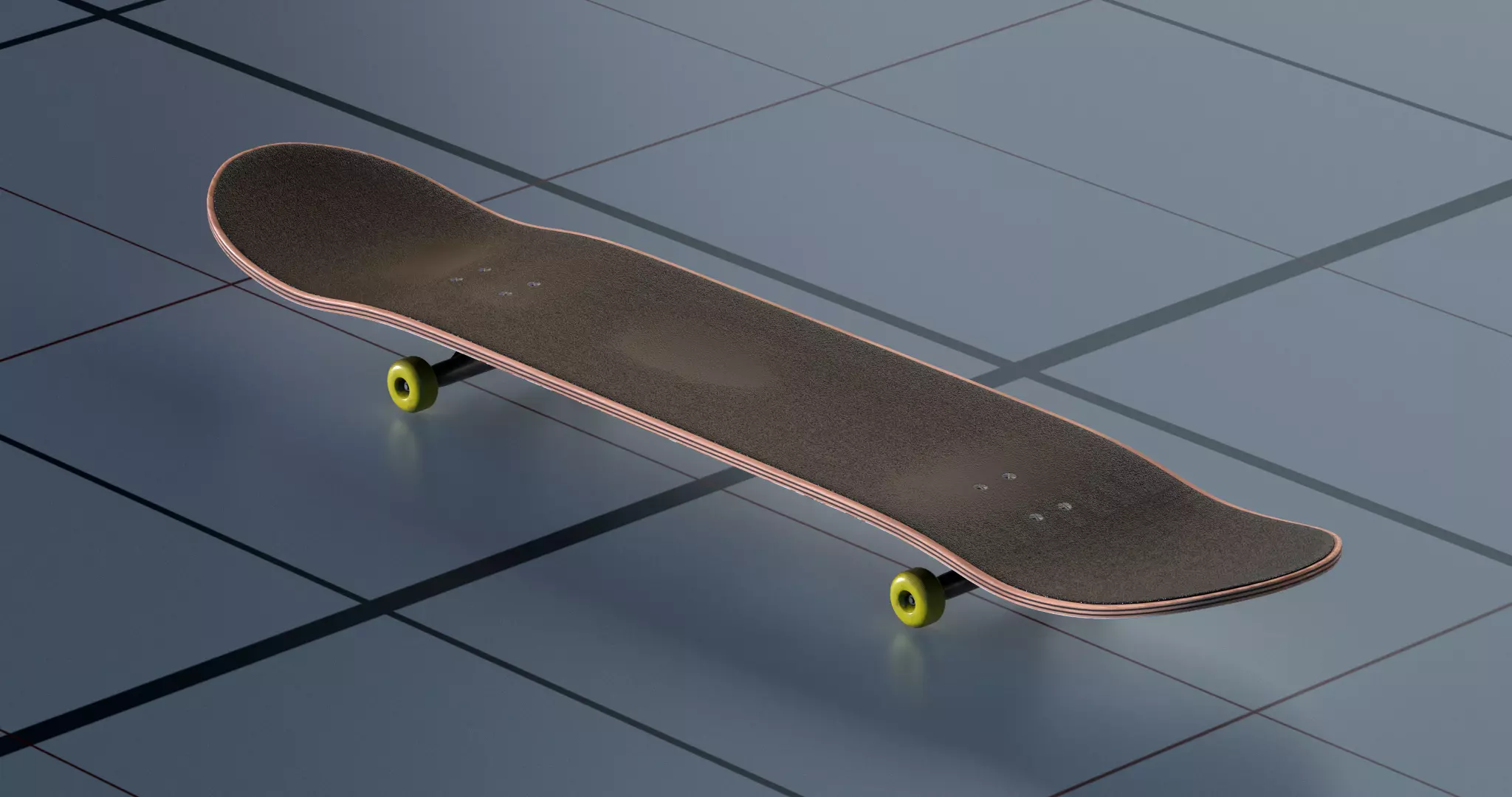 Skateboard PBR 3D model_0