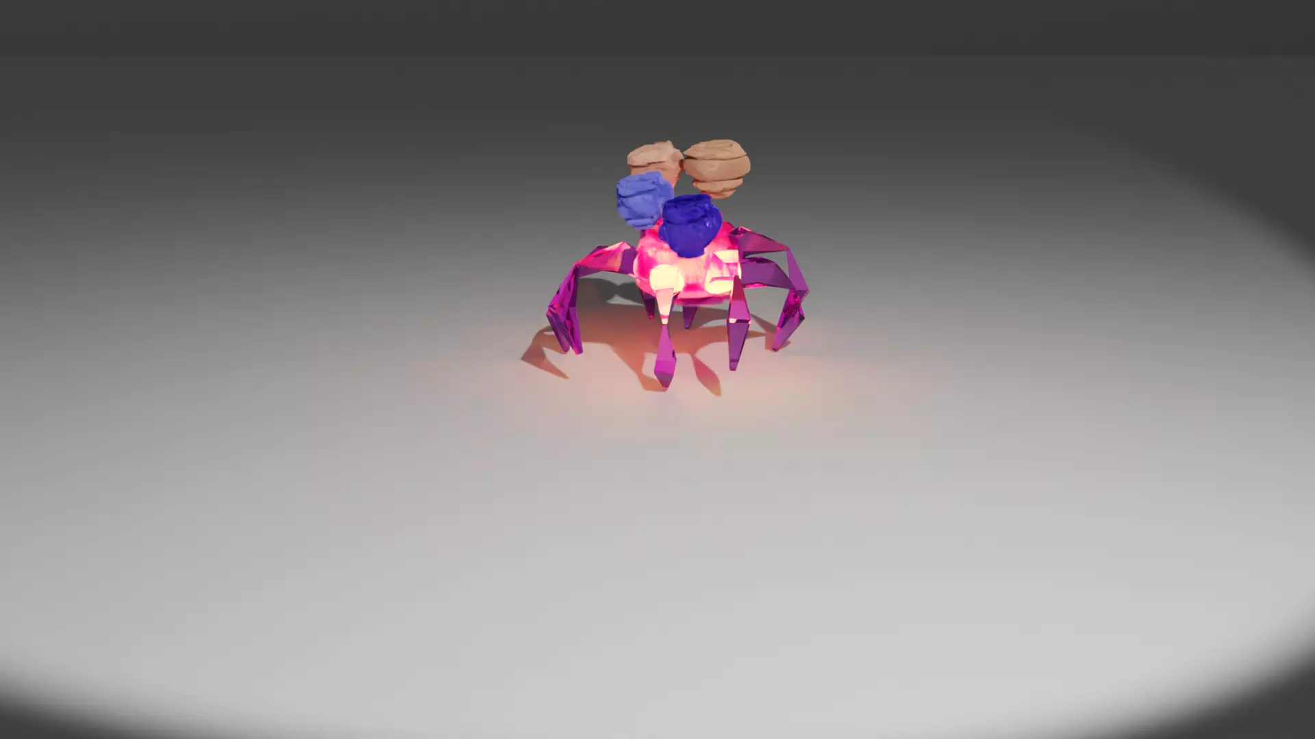8 Legged Creature Rigged Low-poly 3D model_0