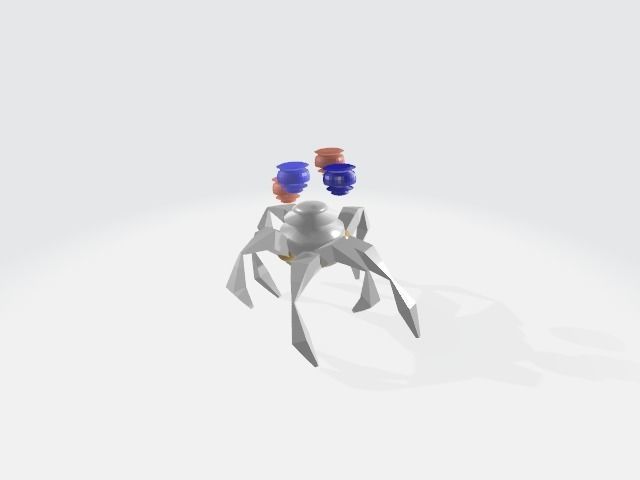 8 Legged Creature Rigged Low-poly 3D model_2
