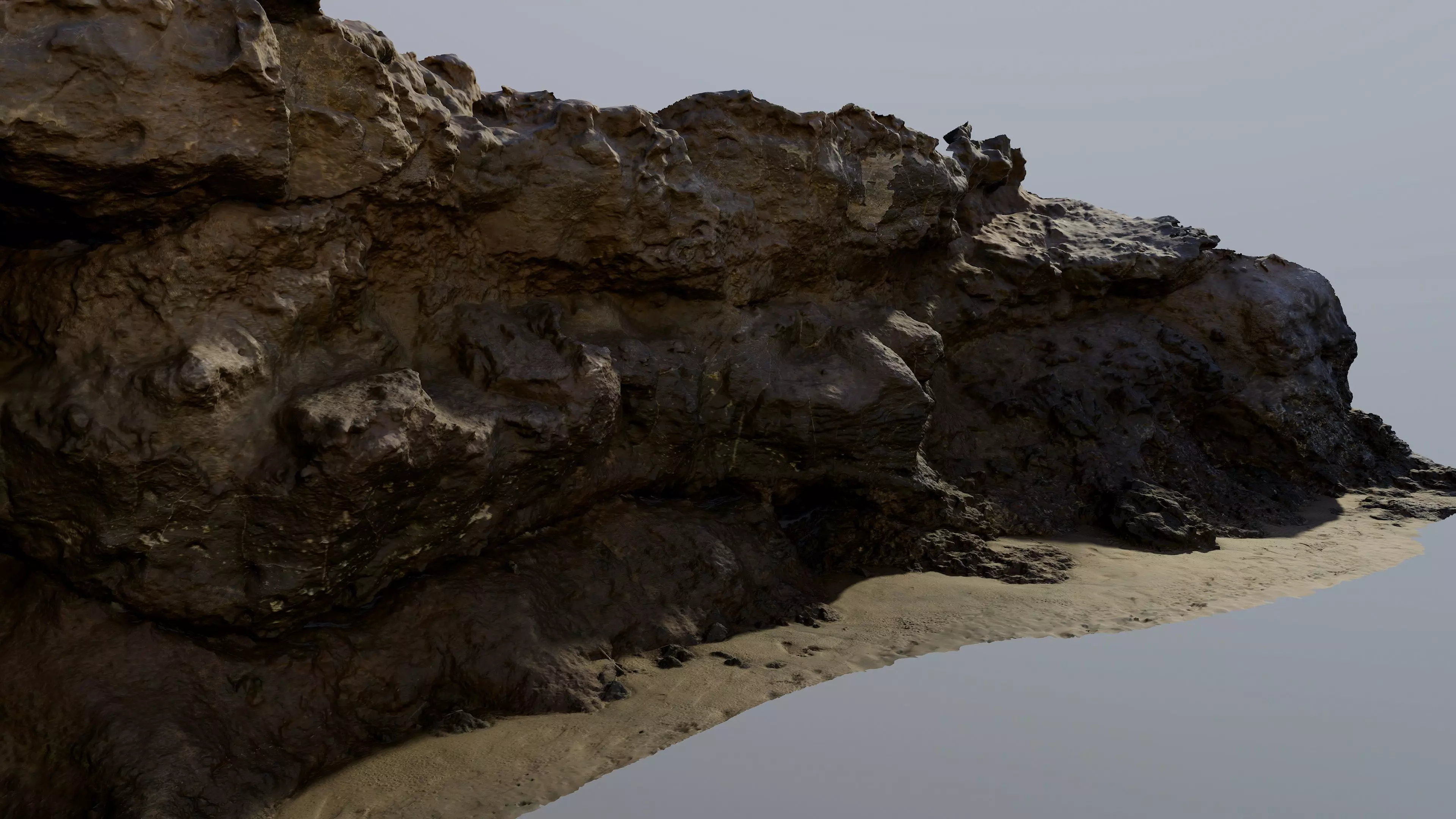 cliff0001 rock formation  3D model_0