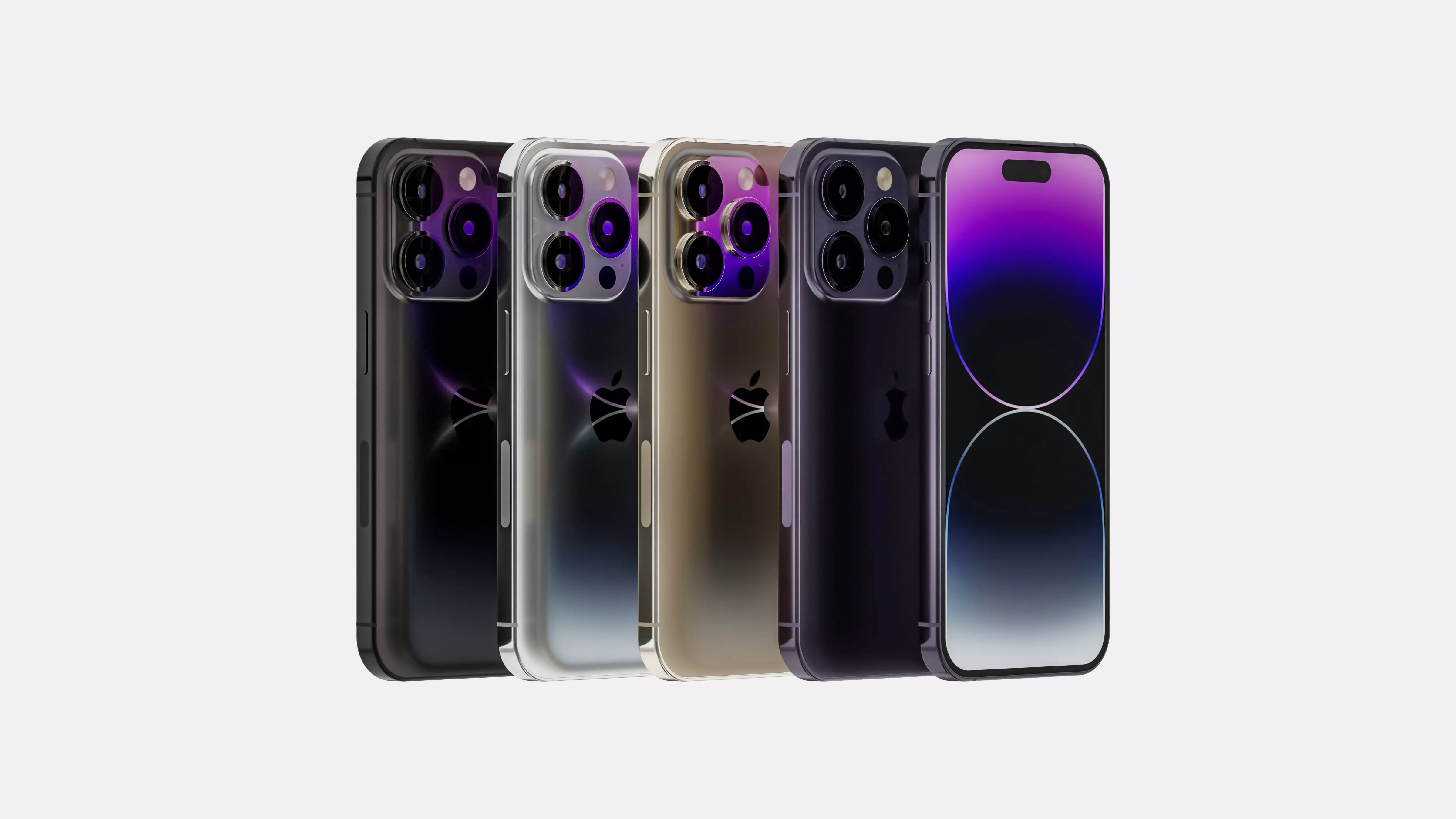 iPhone 14 Pro in all colors Free 3D model_0