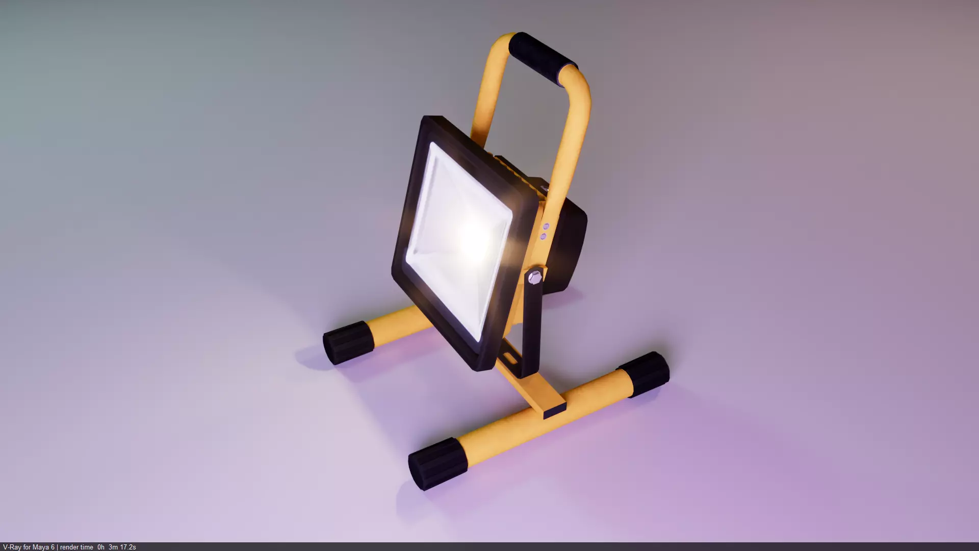LED Focus Light Low-poly 3D model_0