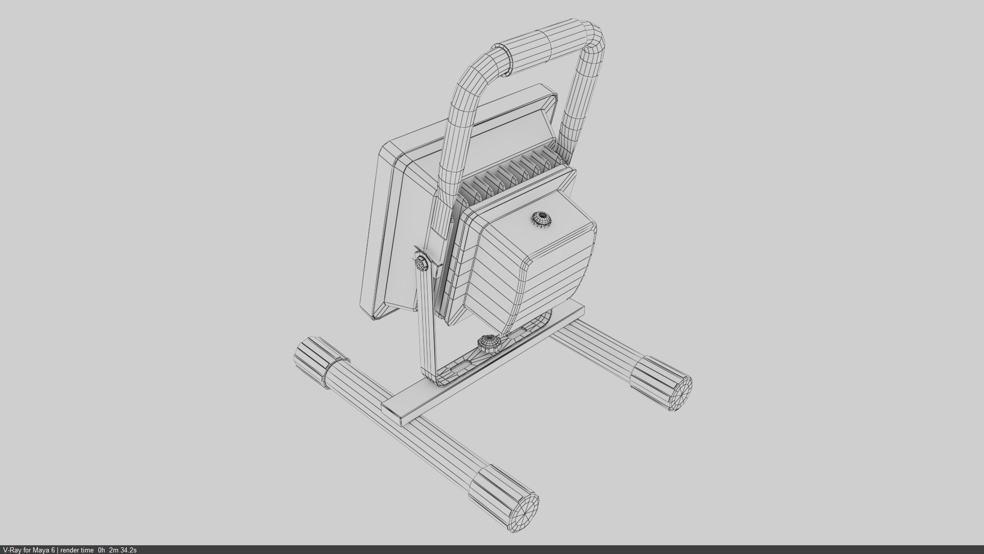 LED Focus Light Low-poly 3D model_5