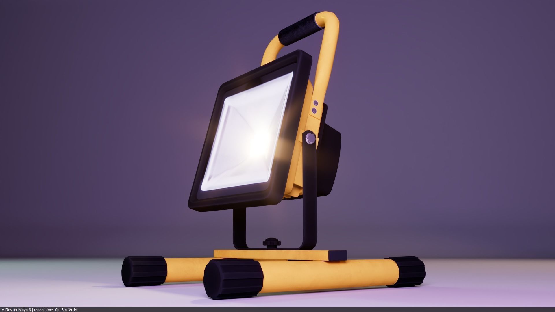 LED Focus Light Low-poly 3D model_2
