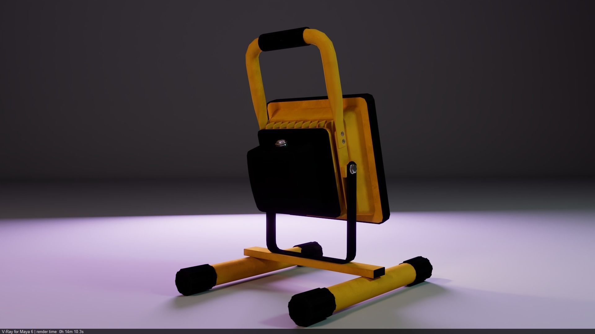 LED Focus Light Low-poly 3D model_3