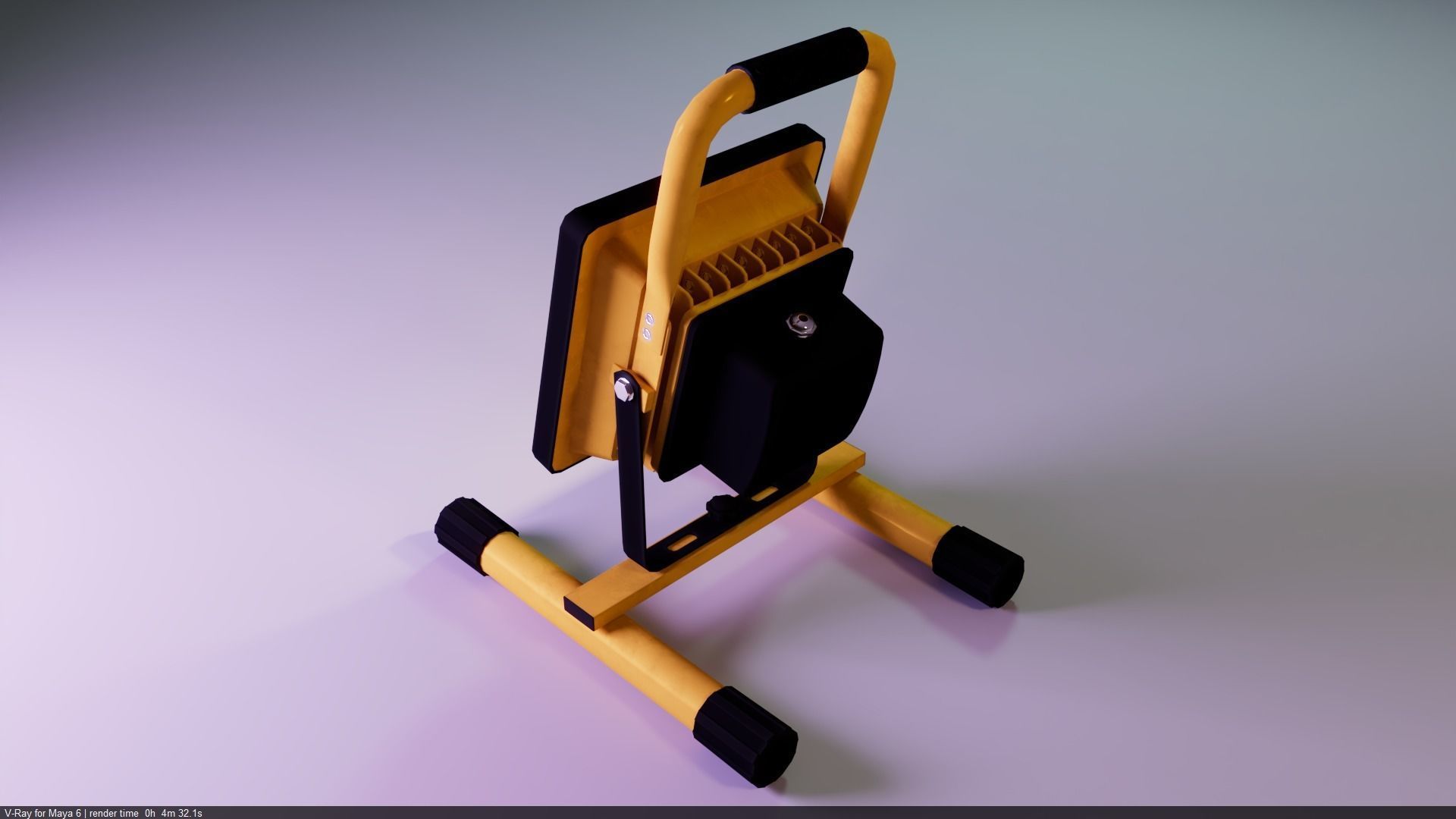 LED Focus Light Low-poly 3D model_4