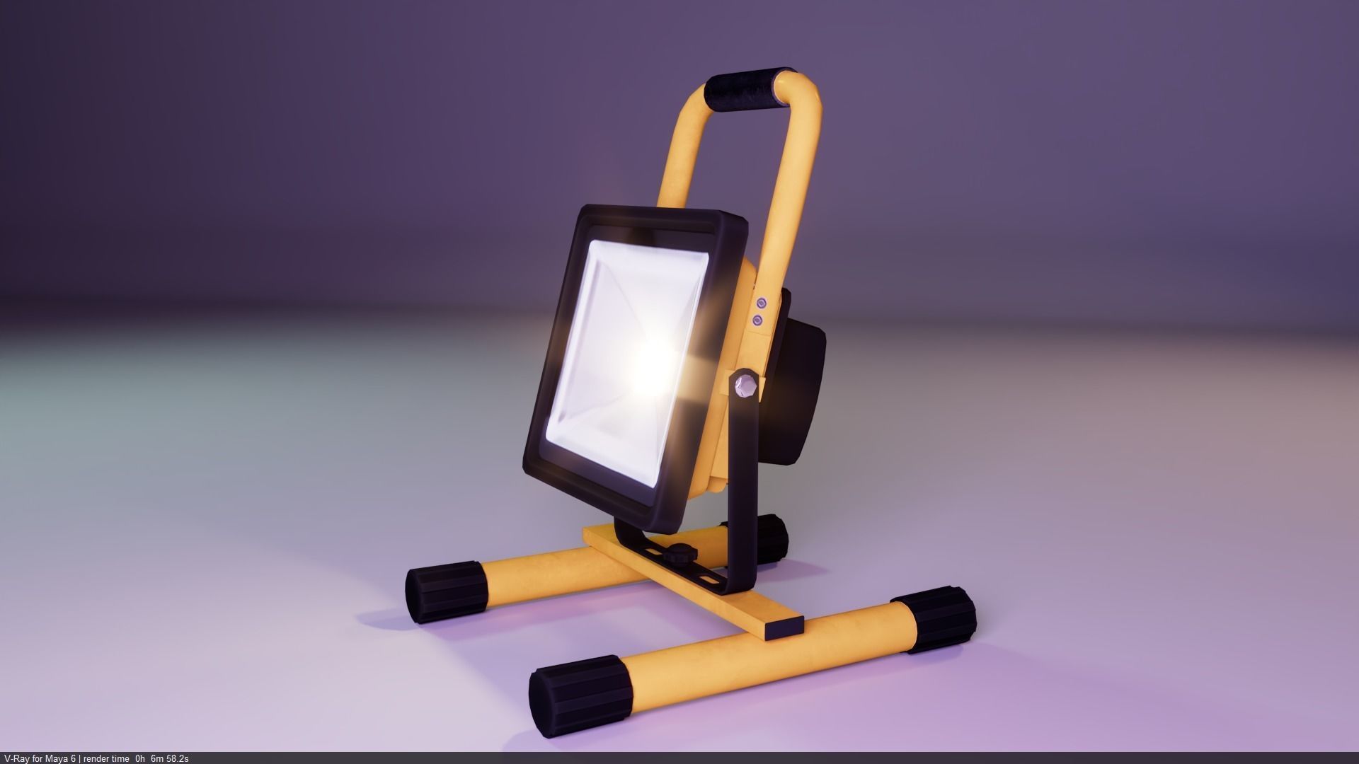 LED Focus Light Low-poly 3D model_1