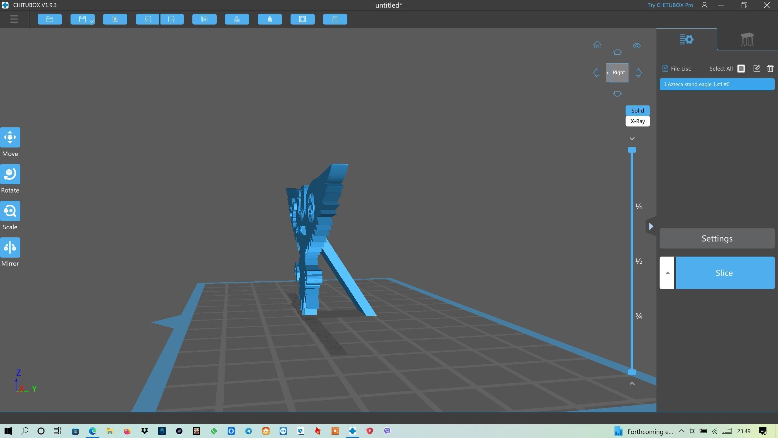 Azteca Eagle pagan pentagram 3D print model_2