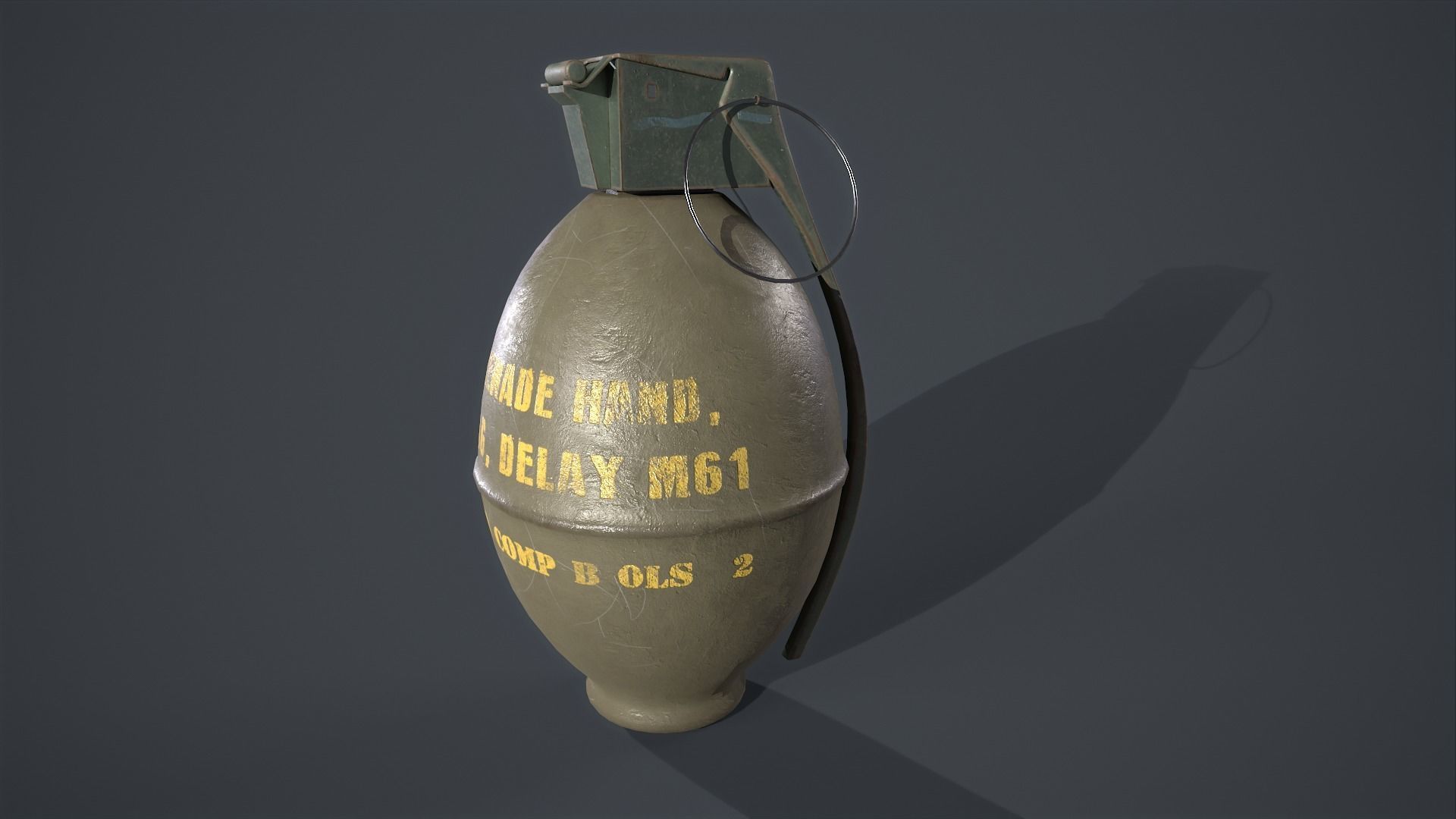 Grenade collection military 3D model_5