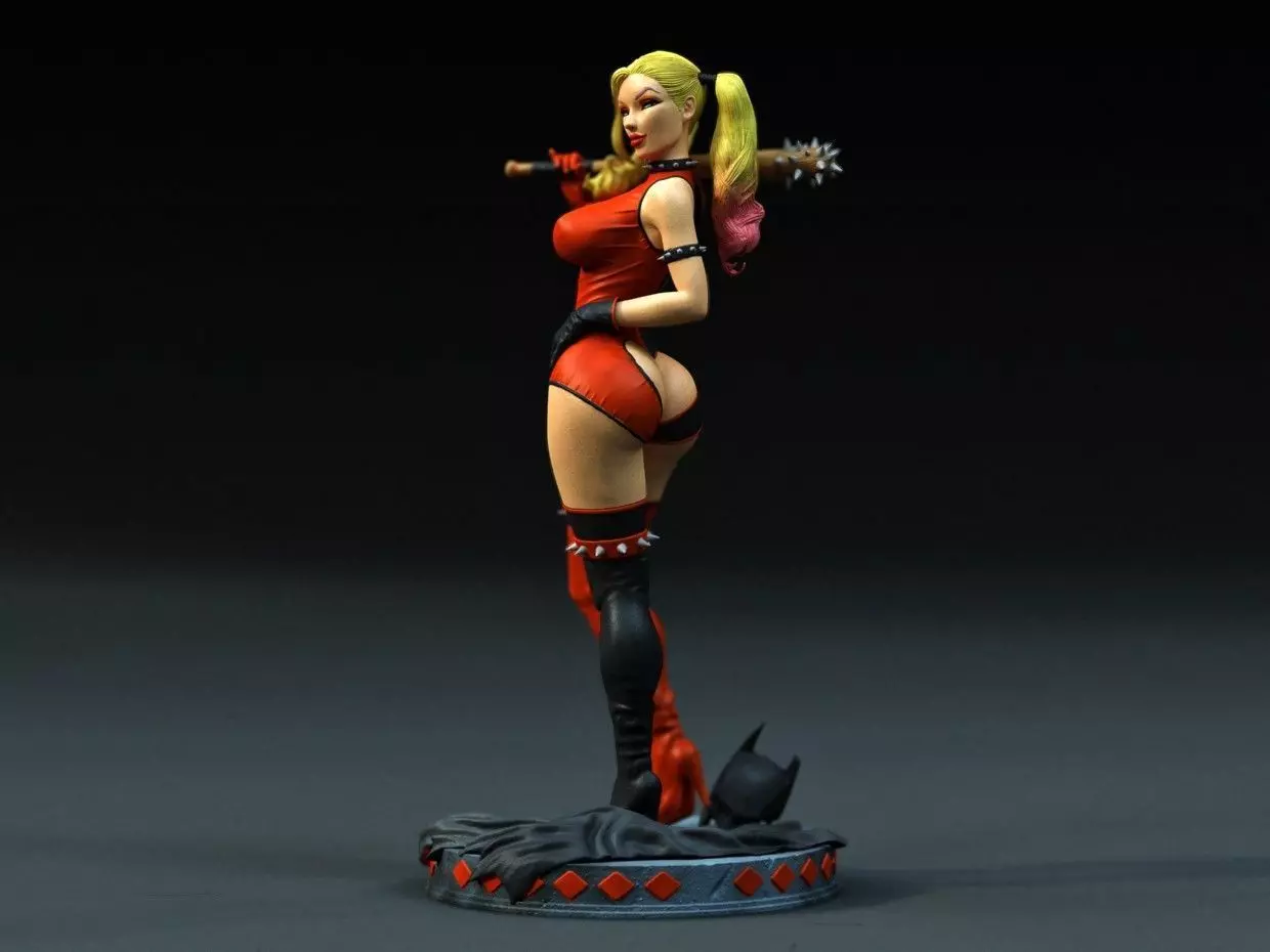 Harley quinn statue 3D print model_0