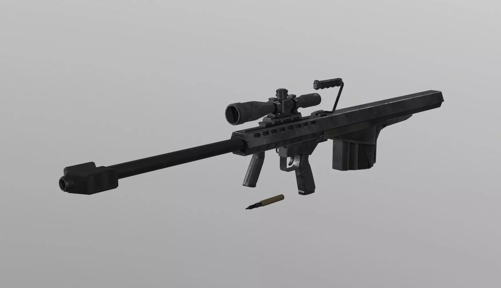 M82A2 Barret  Low-poly 3D model_0
