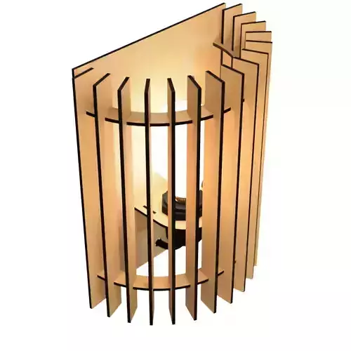 WALL LIGHT STL AND DXF FILES 2 3D print model