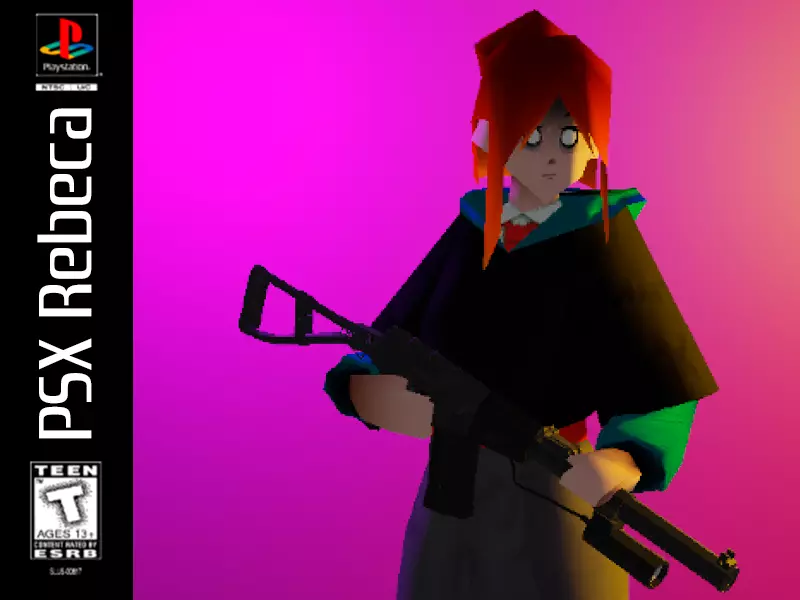 Low poly Rebeca - PSX Character Style Low-poly 3D model_0