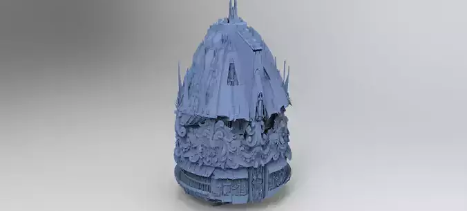 Ocean Cyberpunk tower 8  3D model