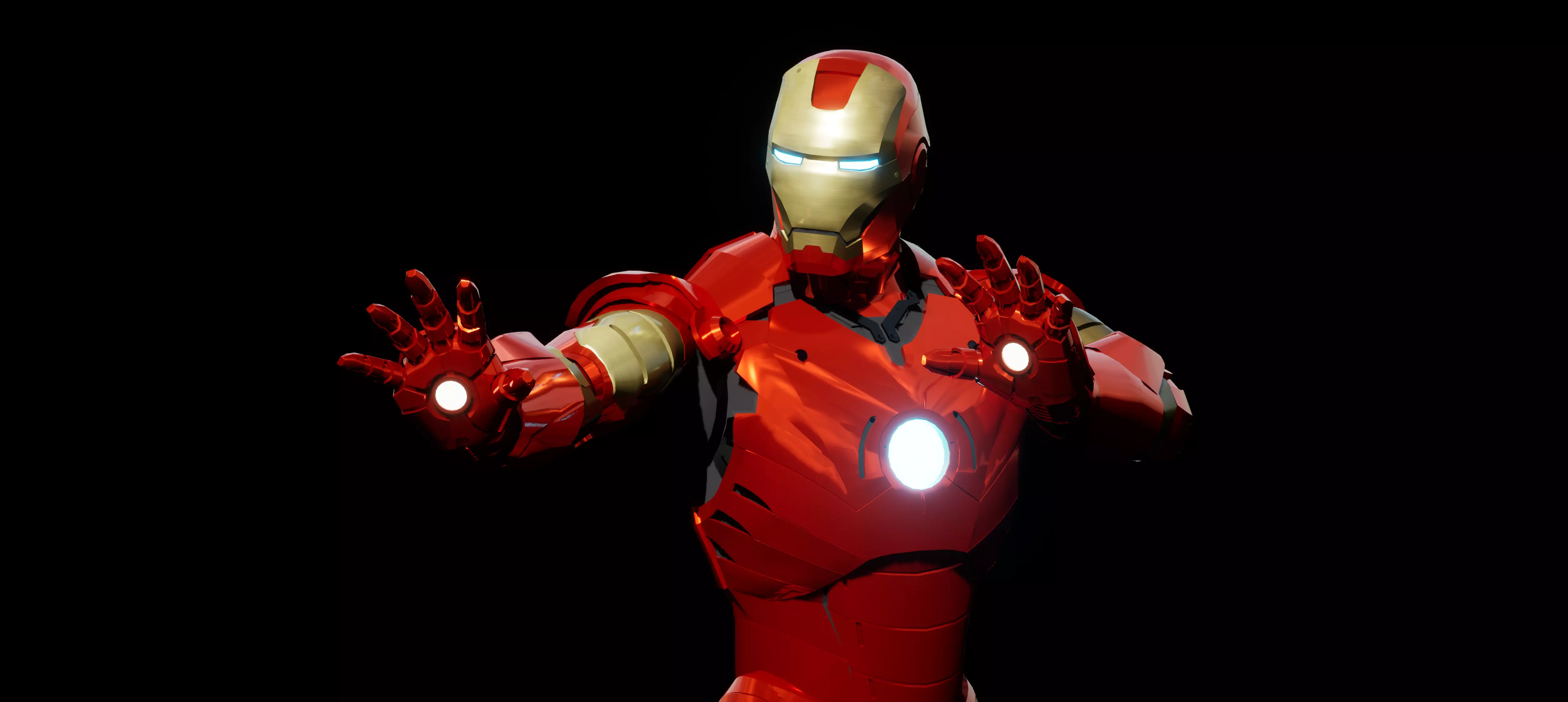 Iron Man Mark 3 Low-poly 3D model