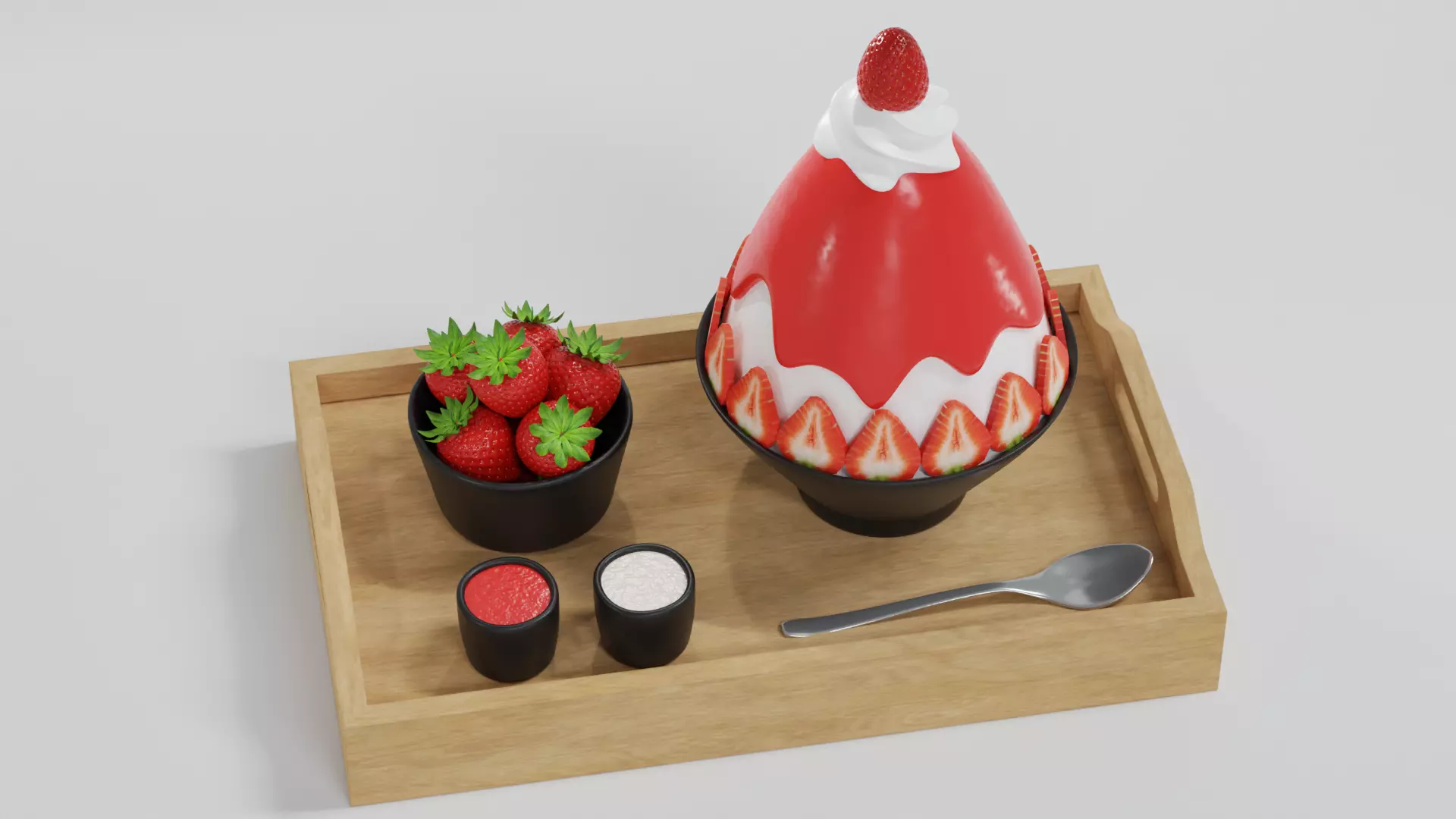 Strawberry Bingsu 3D model