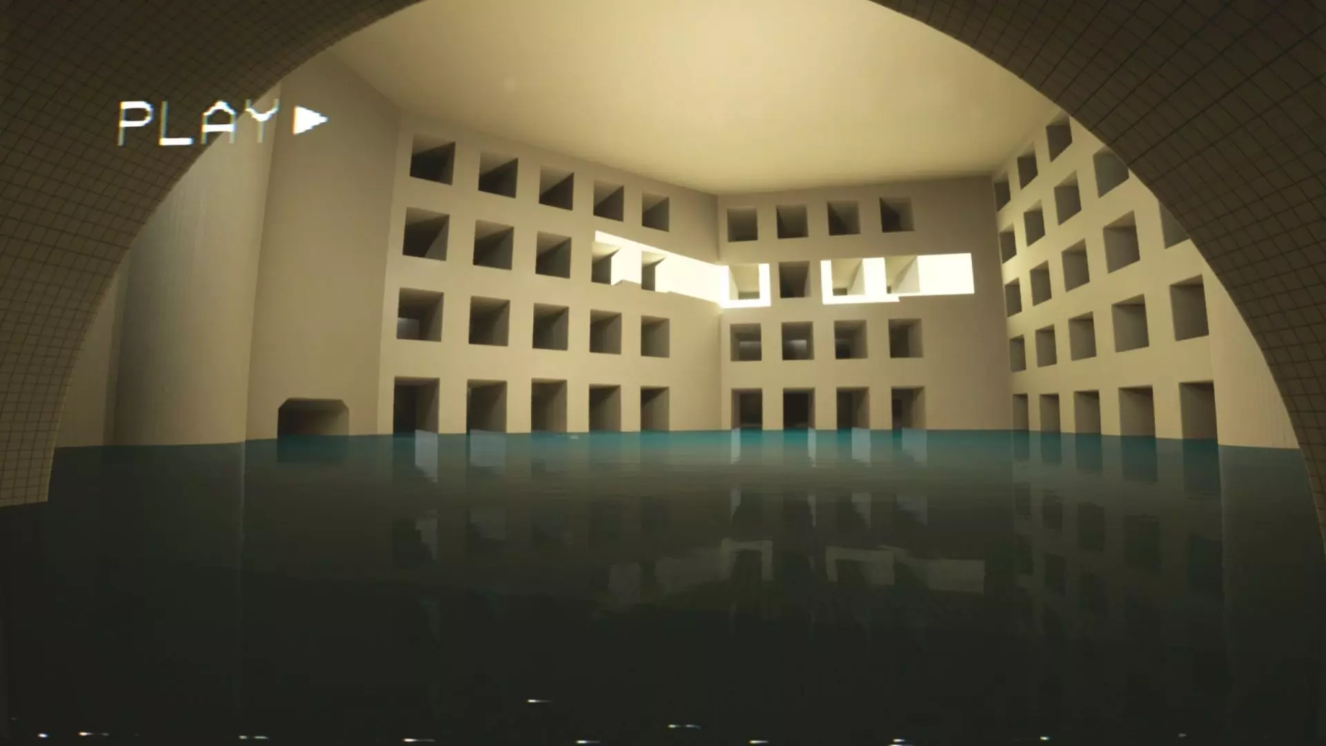 Backrooms - Poolrooms Modular Horror Environment - Unreal Engine Low-poly 3D model_0