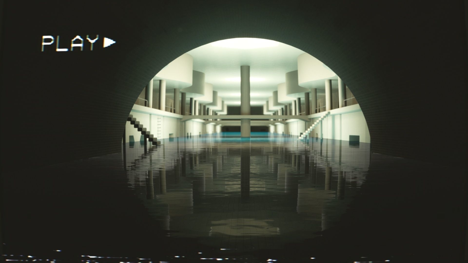 Backrooms - Poolrooms Modular Horror Environment - Unreal Engine Low-poly 3D model_13