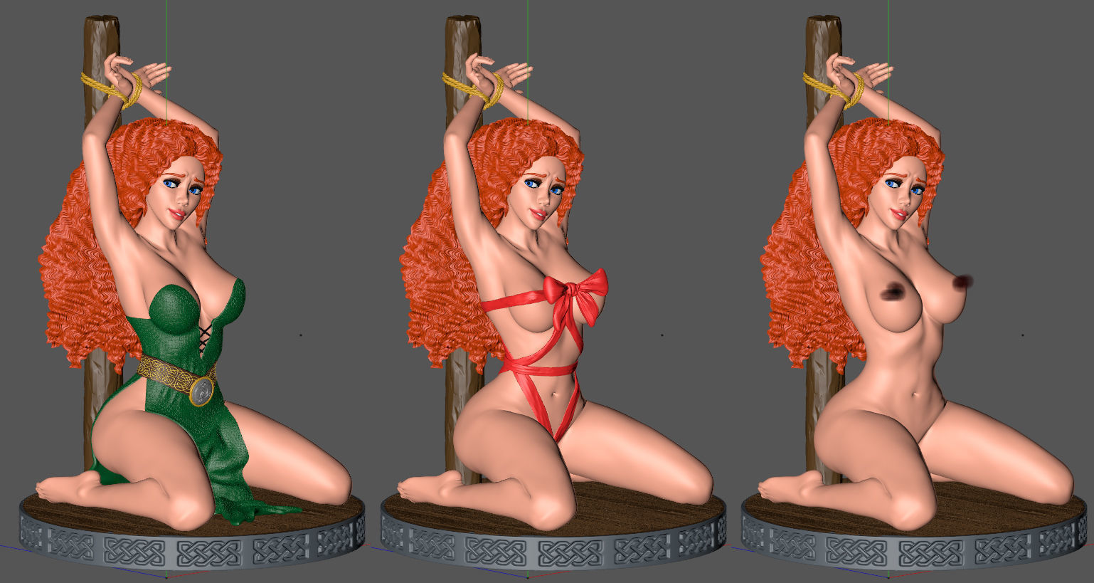 redhead princess 3D print model_2