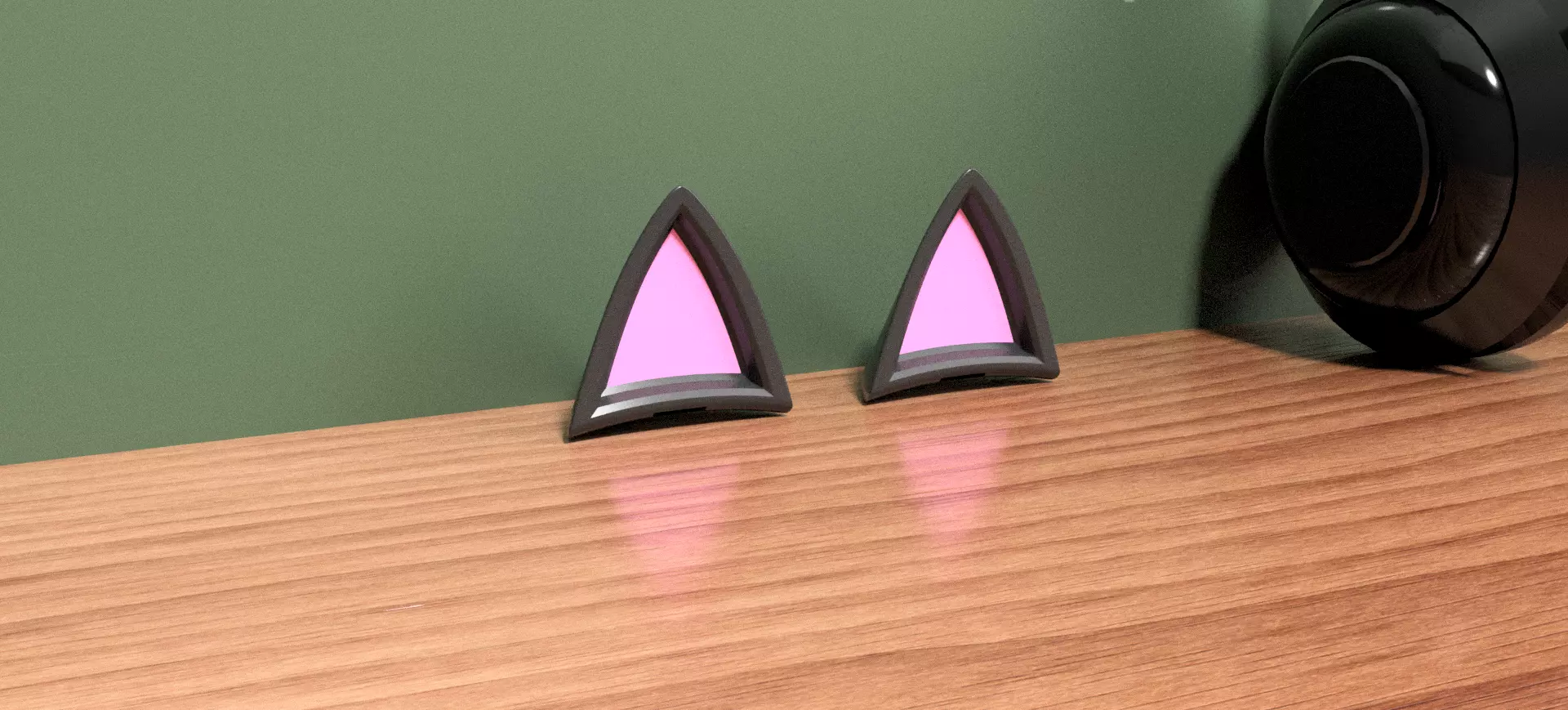 Kitty Ears for gaming Headsets  3D print model_0