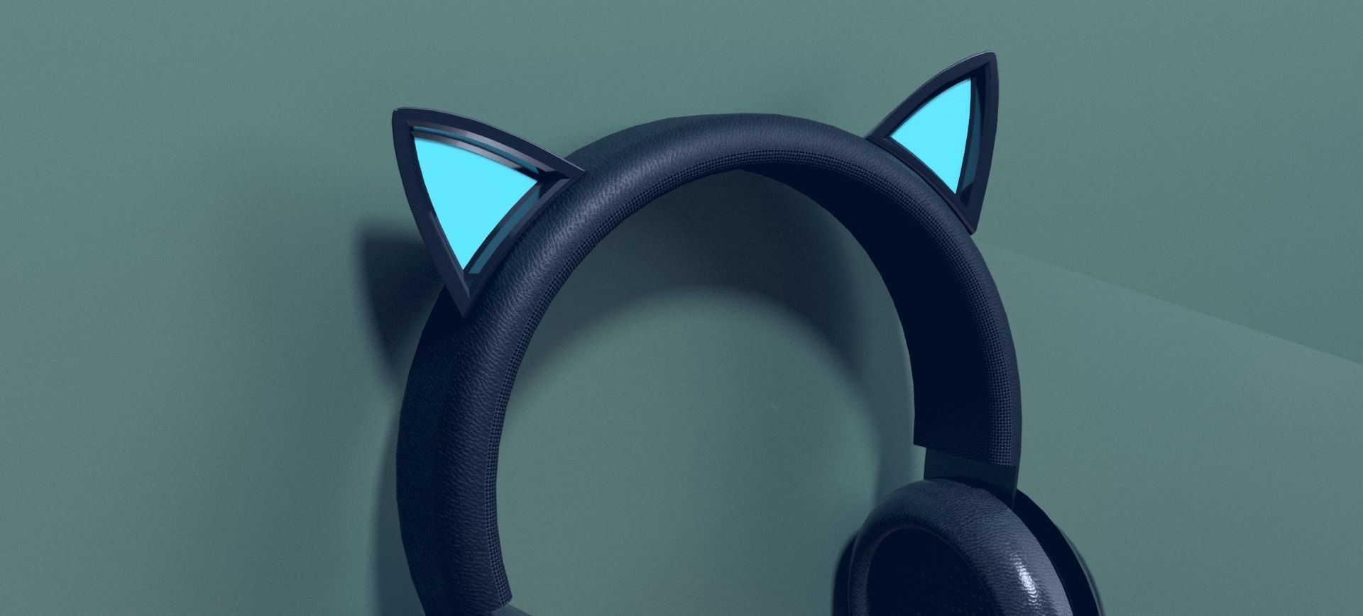 Kitty Ears for gaming Headsets  3D print model_1