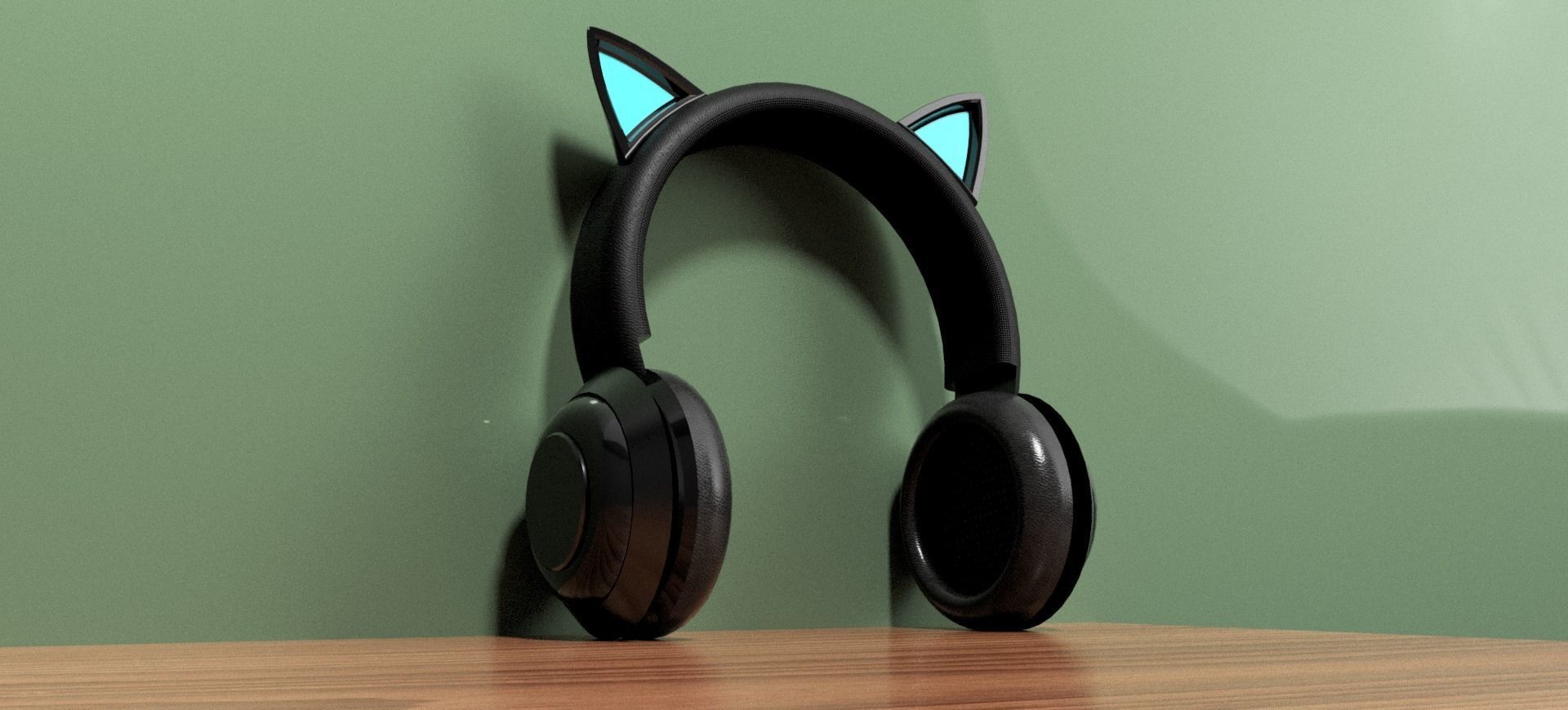Kitty Ears for gaming Headsets  3D print model_7