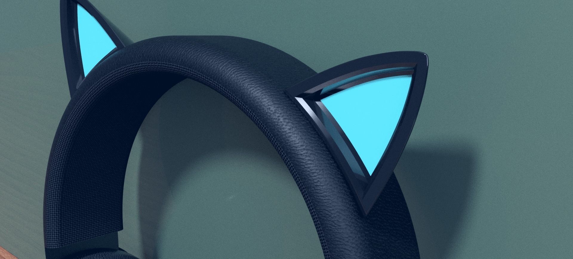 Kitty Ears for gaming Headsets  3D print model_2