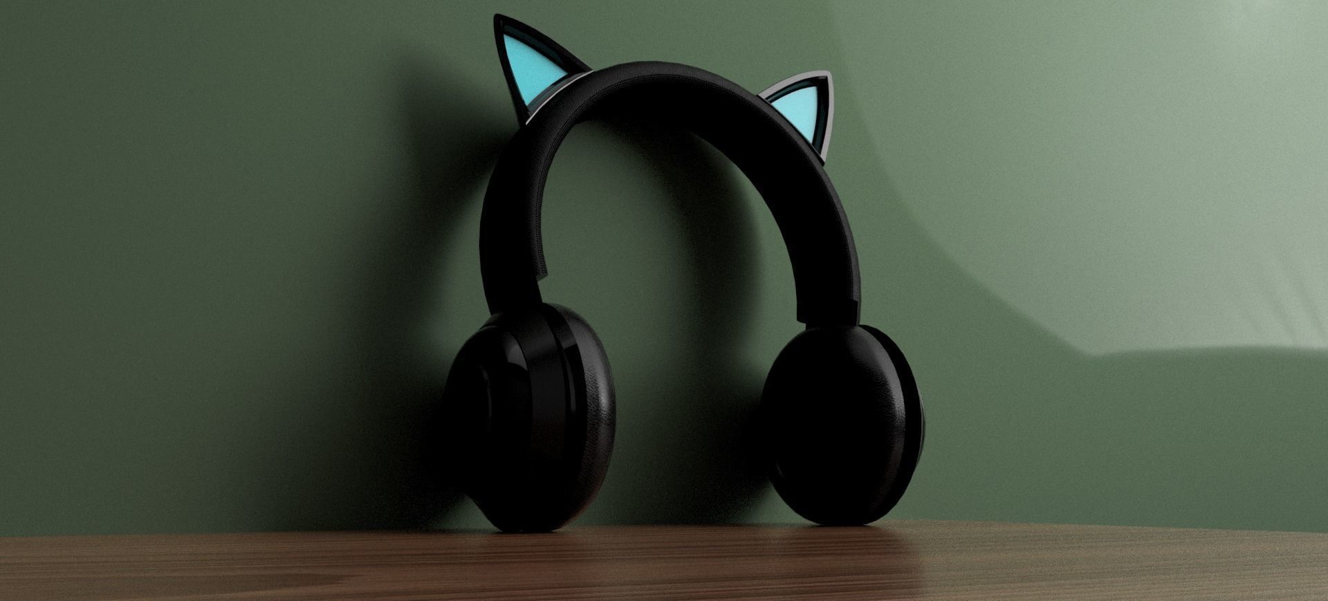 Kitty Ears for gaming Headsets  3D print model_6