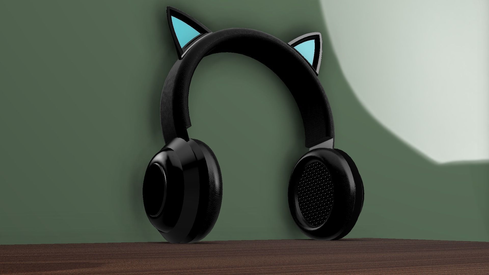 Kitty Ears for gaming Headsets  3D print model_5
