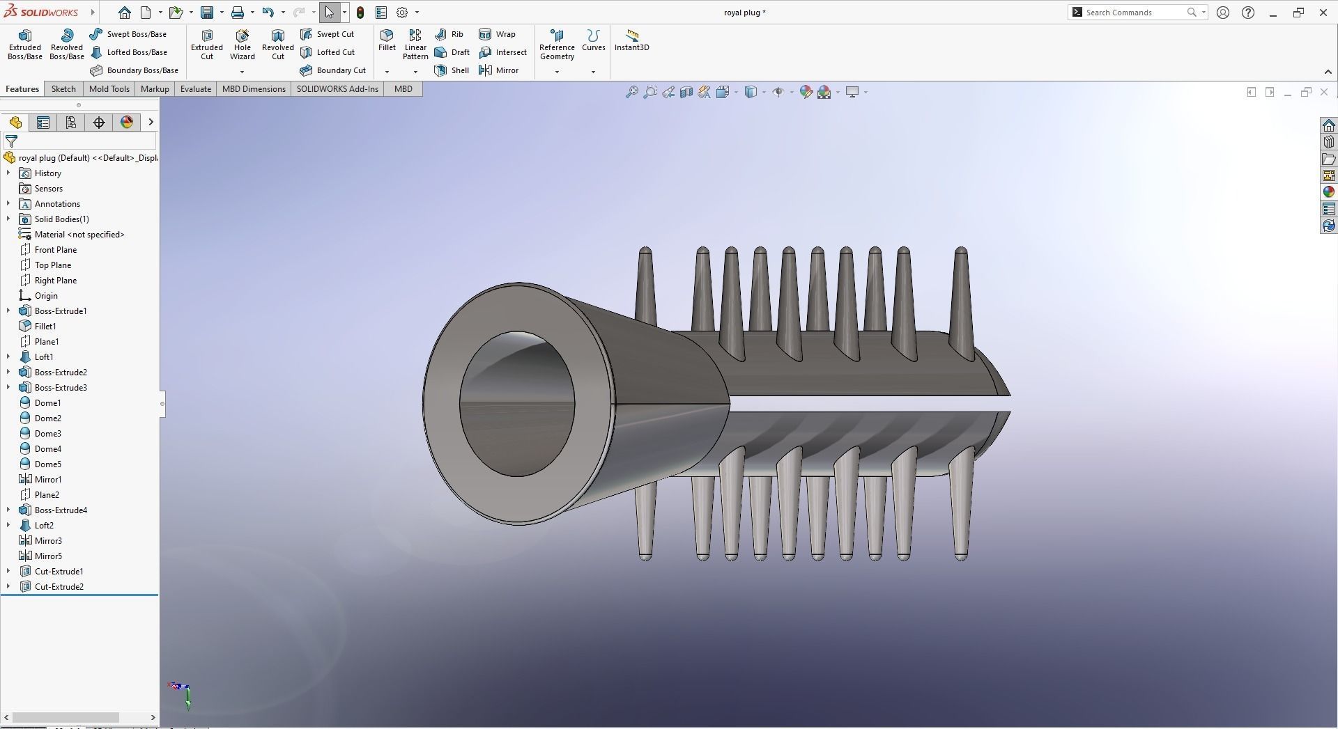 Royal Plug 8 size 3D print model_2