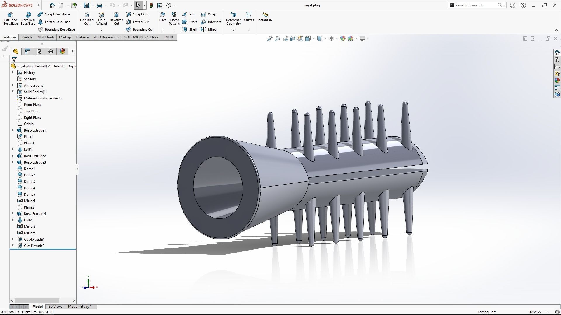 Royal Plug 8 size 3D print model_7