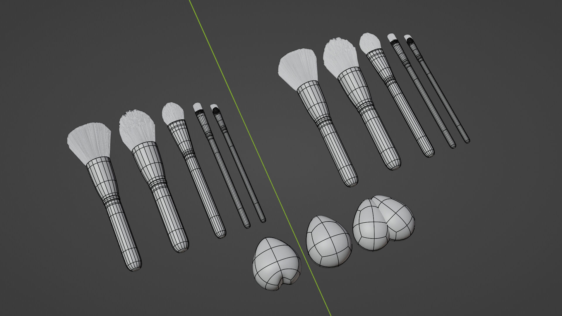 Set of cosmetics for make up 3D model_11